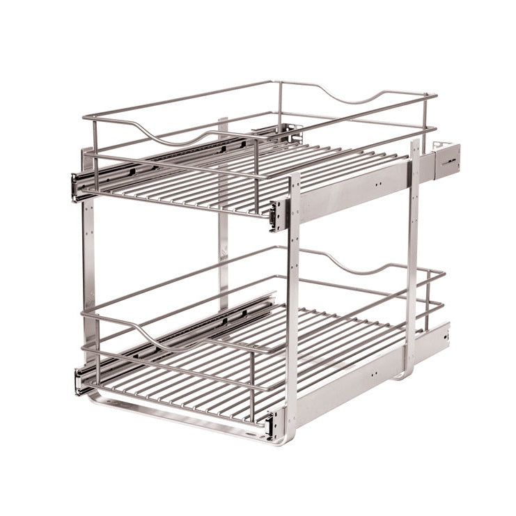 DBLMUB Pull-Out Storage with Double Height-Adjustable Wire Baskets
