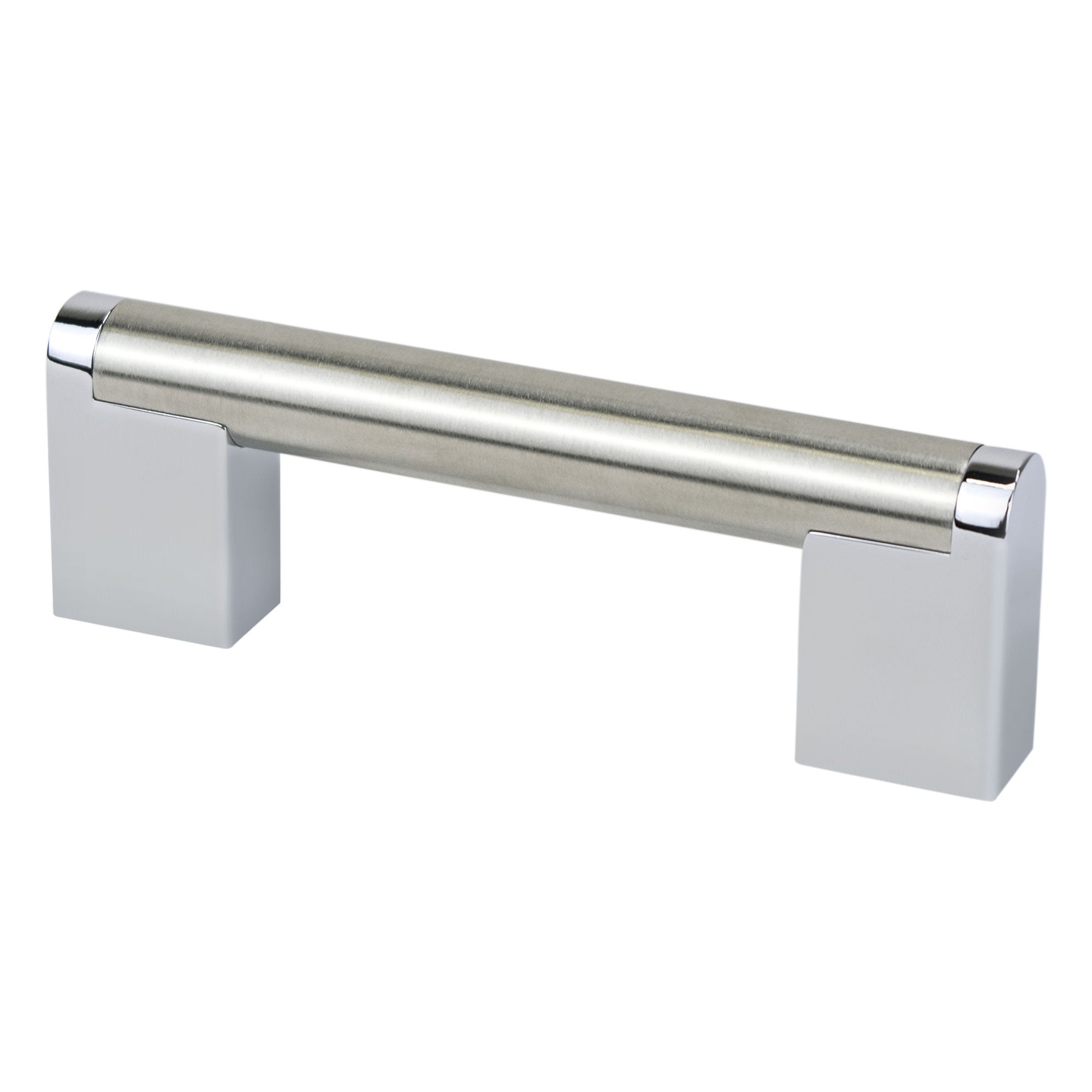 Berenson Studio Remix 96mm CC Brushed Nickel and Polished Chrome Pull
