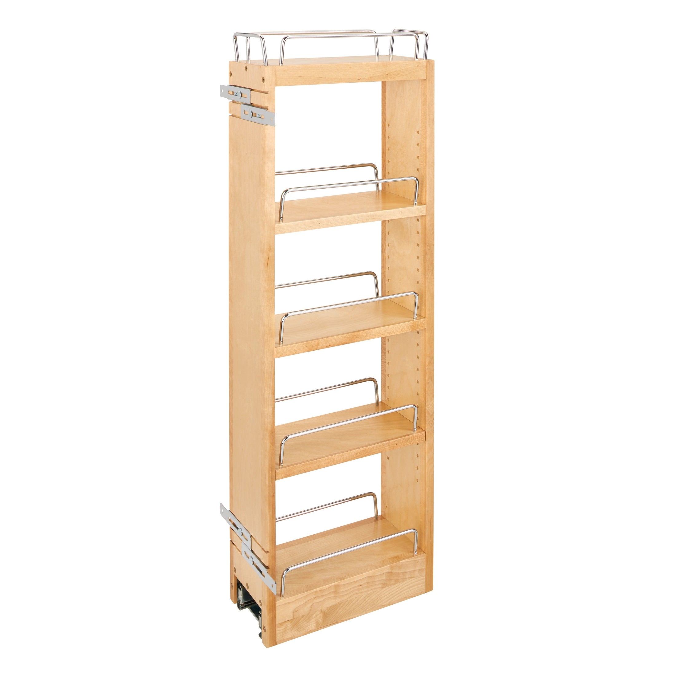 Natural Maple Five Shelf Pullout w/ Soft-Close for 9" Walll Face Frame for 36"+ Height