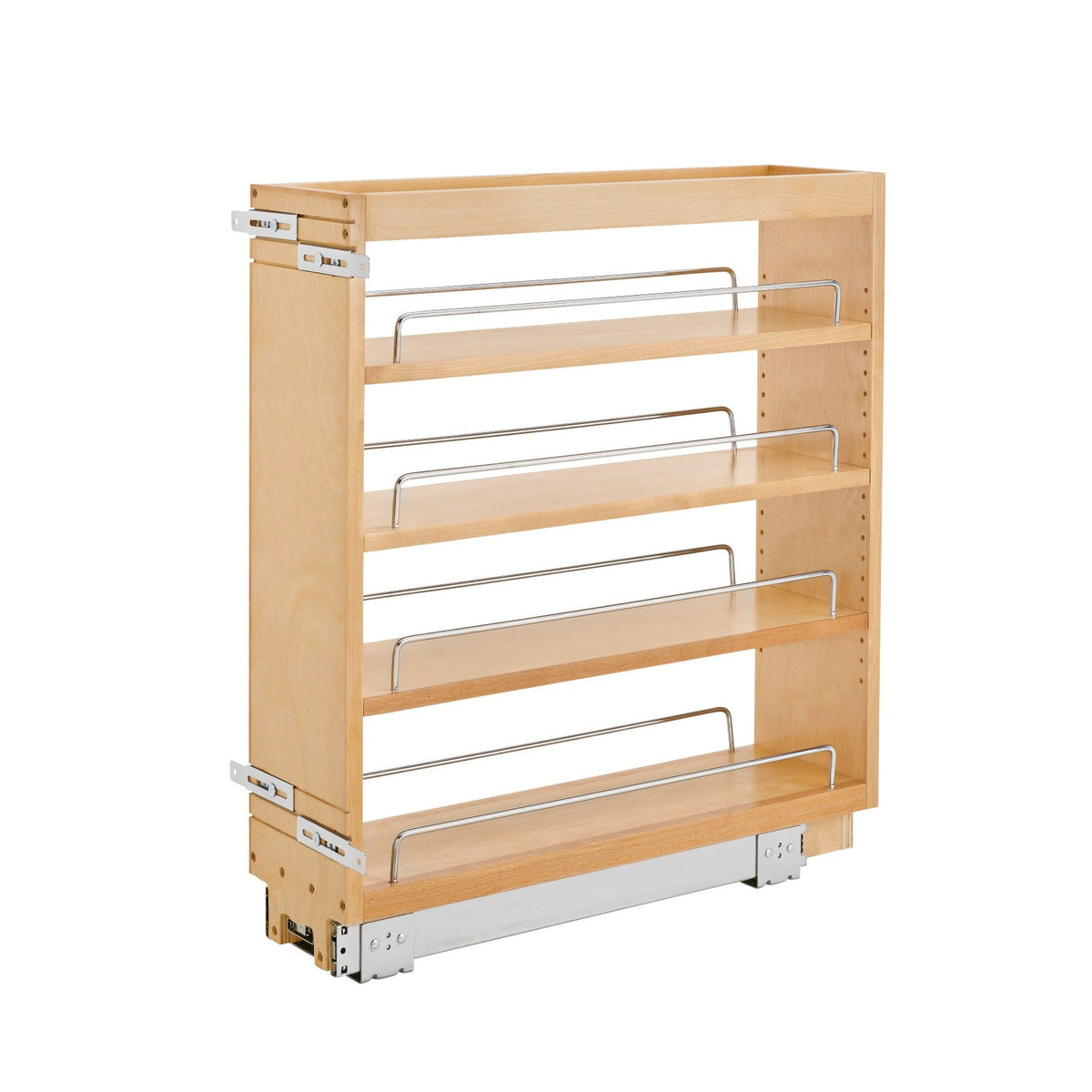 6.5" Pullout Wood Base Cabinet Organizer