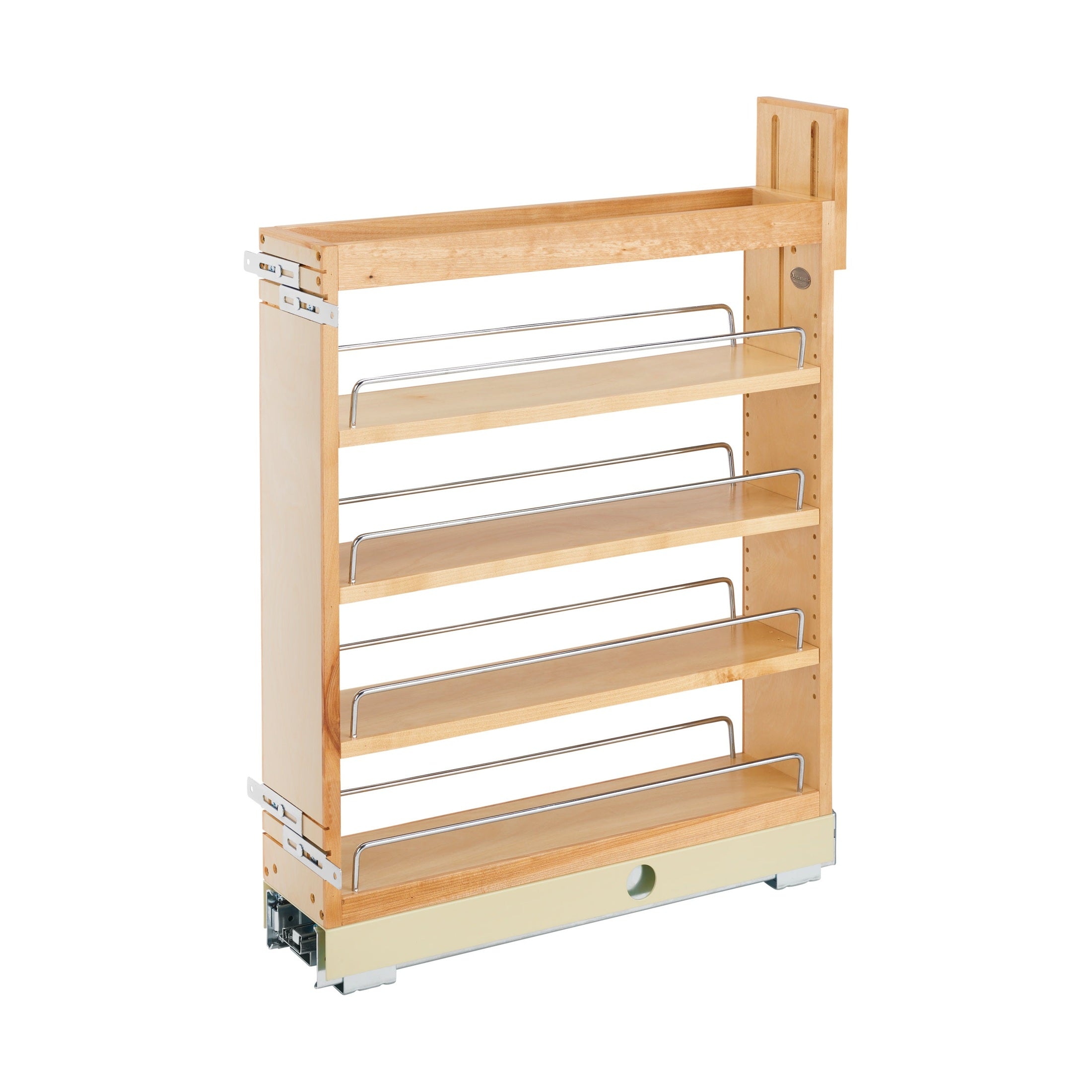 5" Pullout Wood Base Cabinet Organizer w/ Ball-Bearing Soft-Close Slides