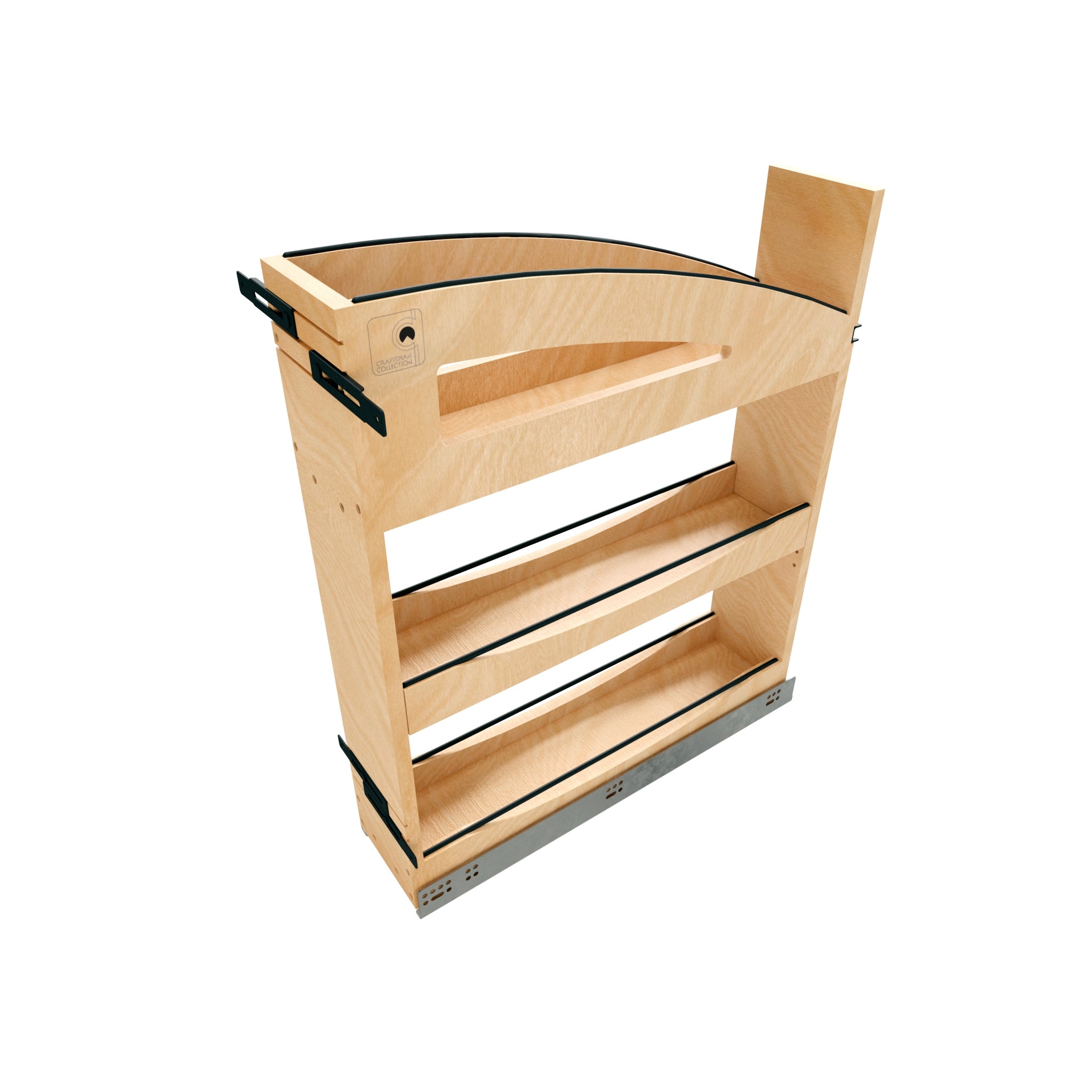 Craftsman Collection Solid Maple Pullout Organizer w/ BLUM Soft-Close for 9" Base Cabinets