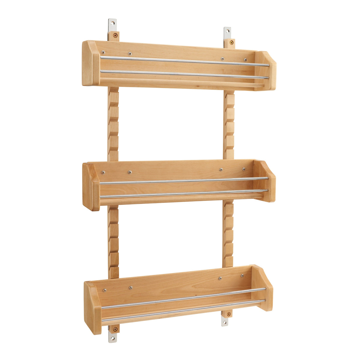 Wood Wall Cabinet Adjustable Spice Rack