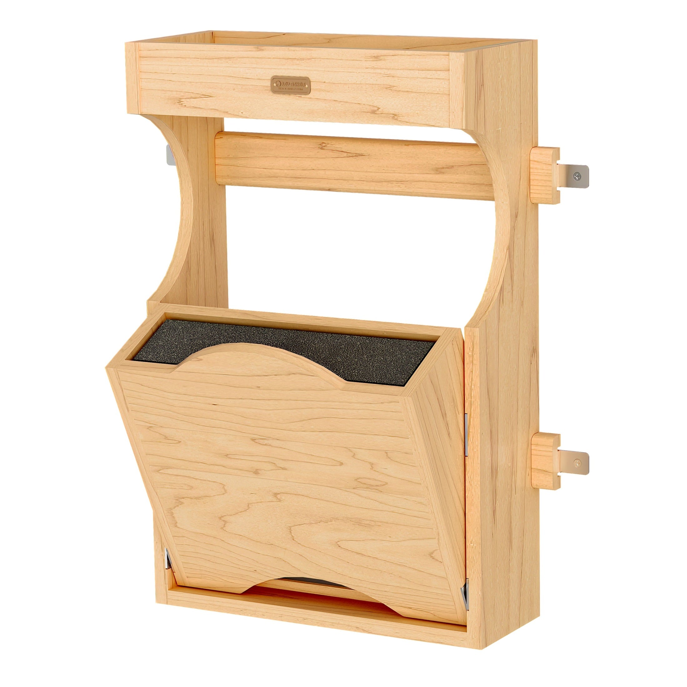 Wood Door Mount Tip-Out Knife Storage Organizer