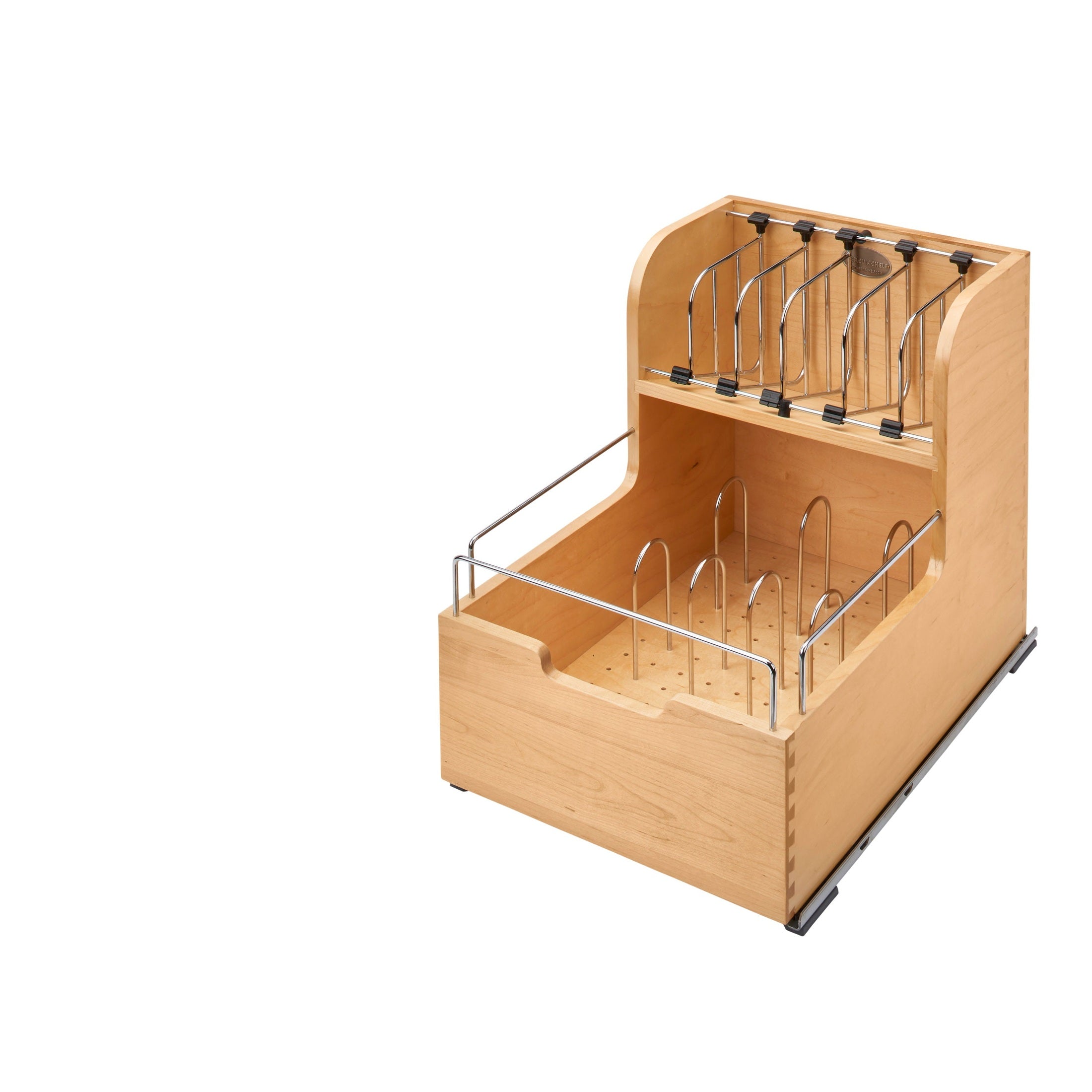 Wood Food Storage Container Organizer for Base 18 Cabinets
