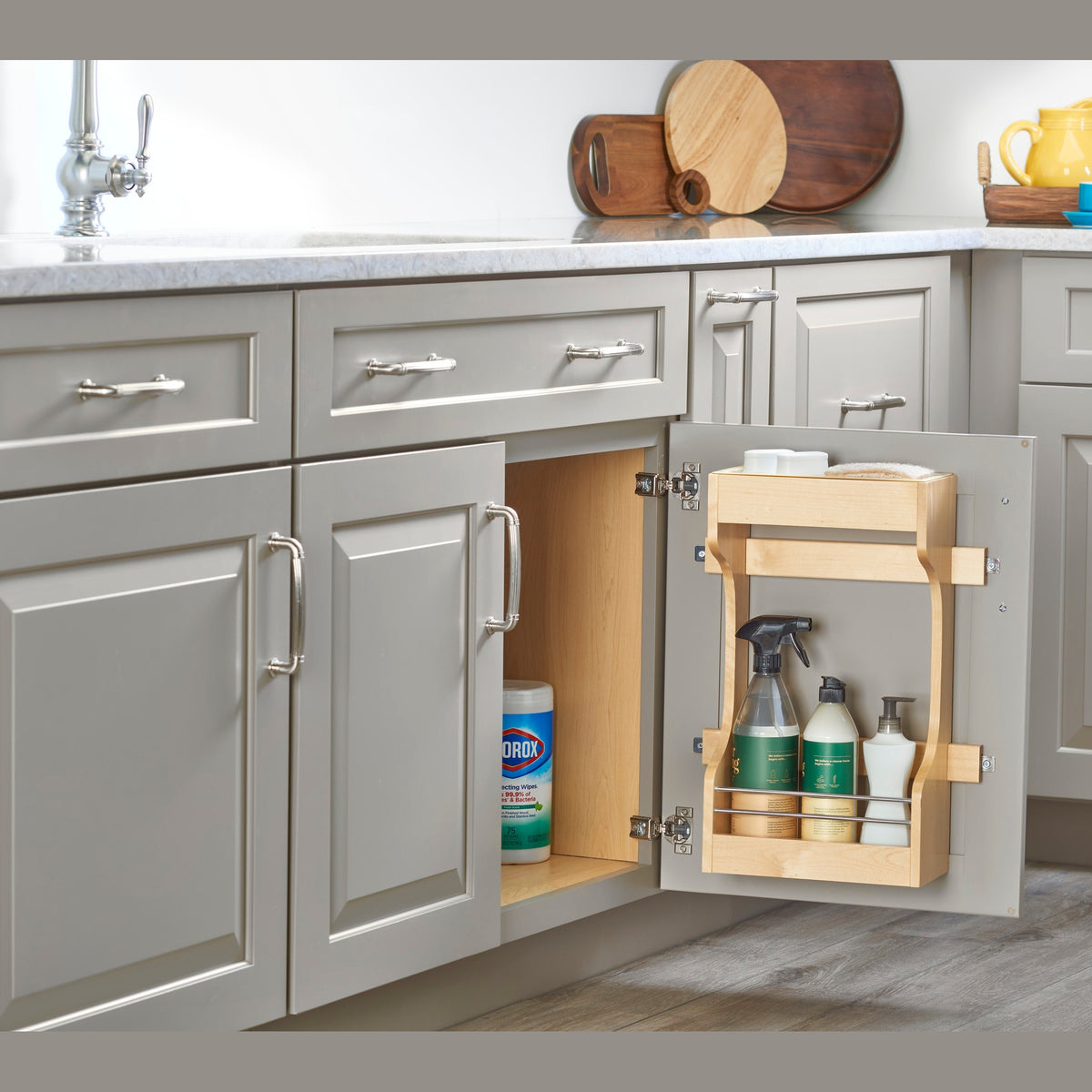 REV-A-SHELF 4SBSU Series Wood Door Mount Sink Cabinet Organizer