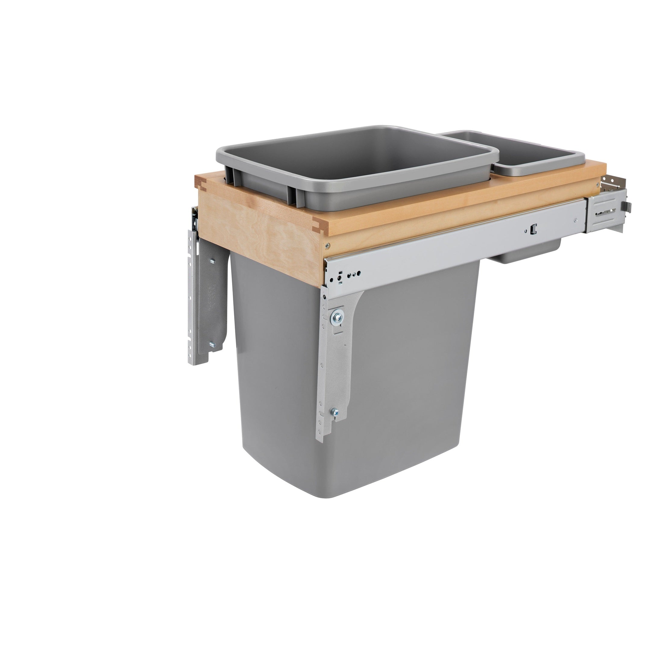 Wood Top Mount Pullout Waste Container w/ BB Soft-Close