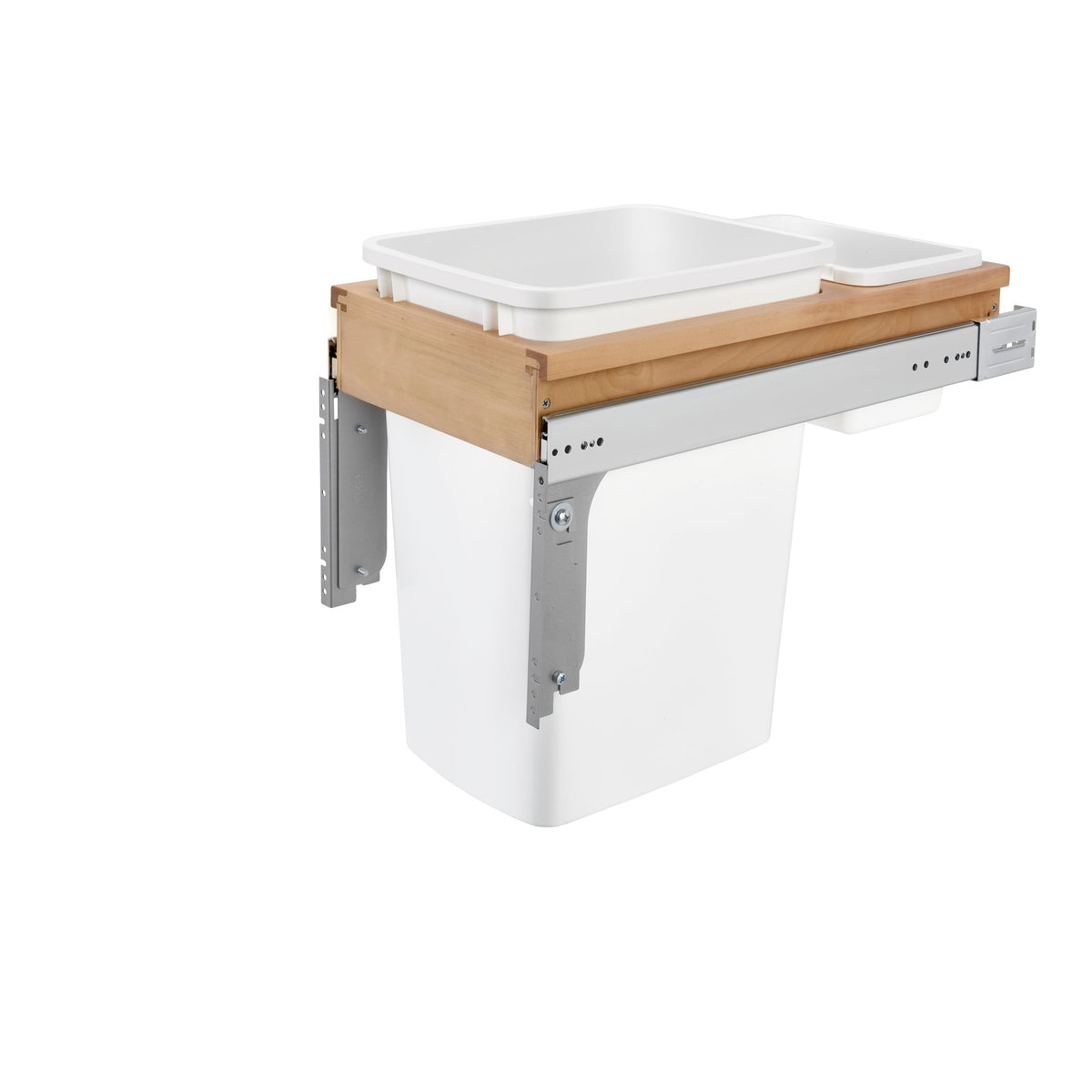 Wood Top Mount Pullout Single Waste Container