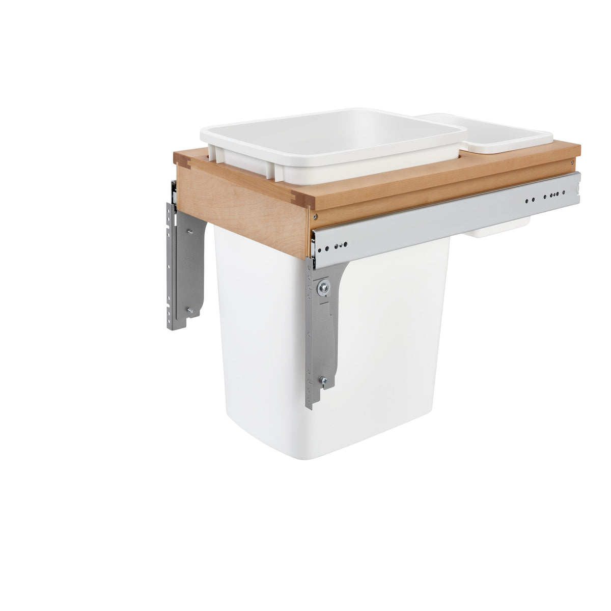Wood Top Mount Pullout Single Waste Container