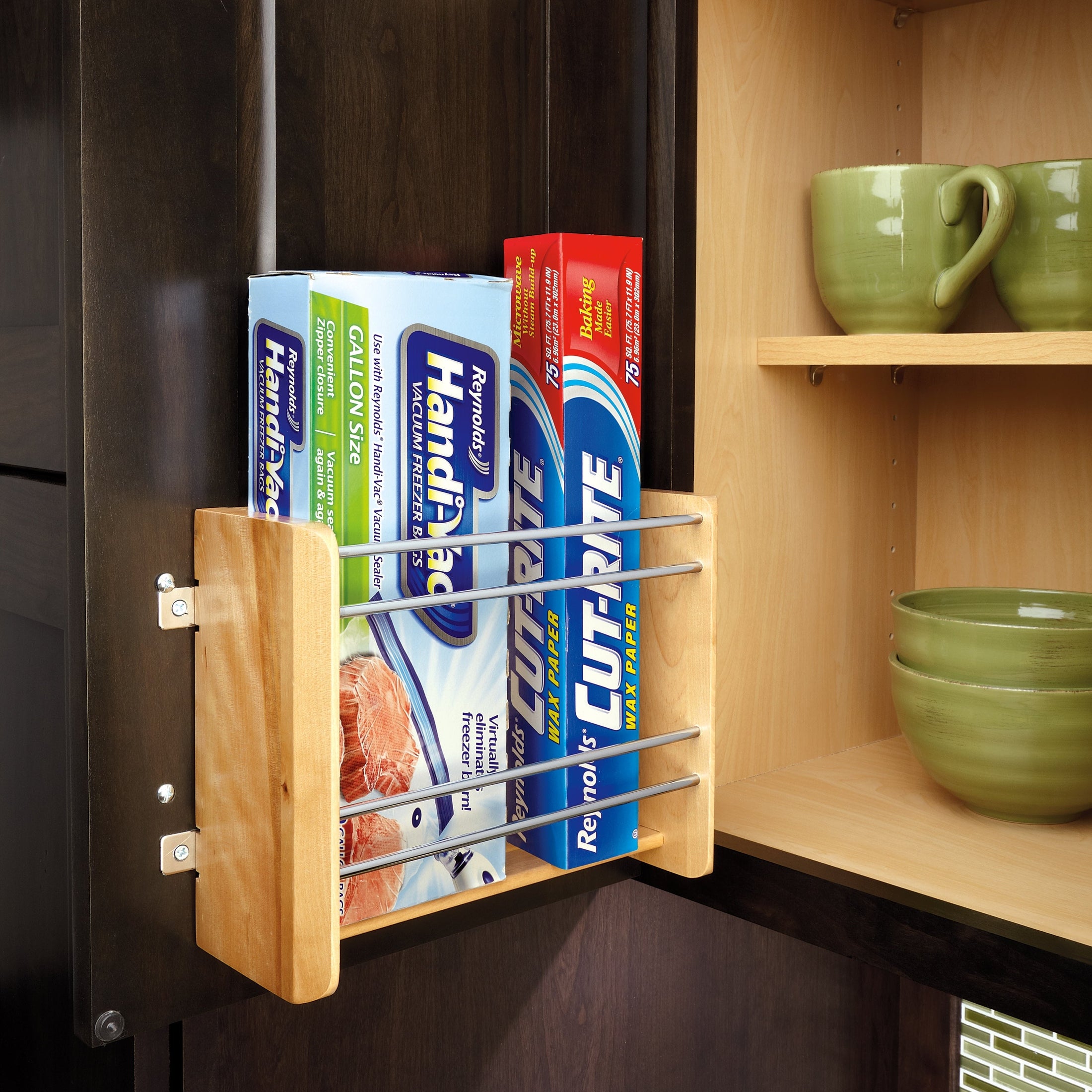 REV-A-SHELF 4WFR Series Wood Foil/Wrap Cabinet Door Organizer