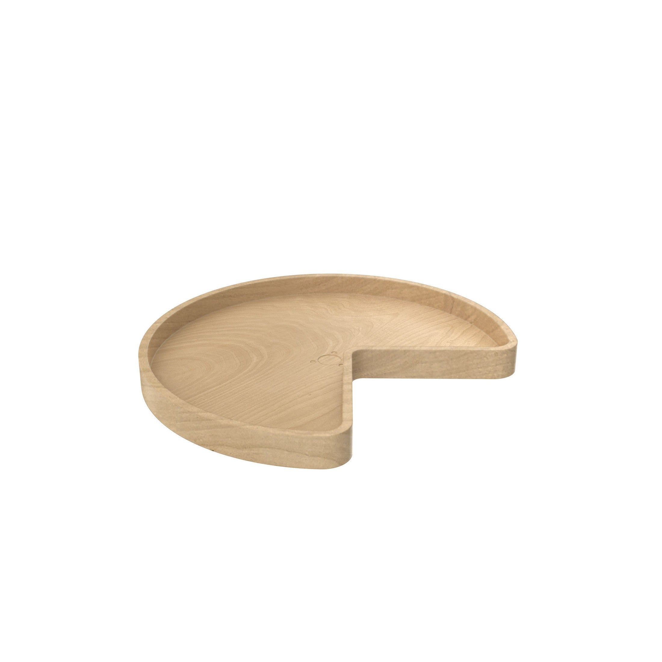 Wood Kidney-Shaped Lazy Susans Shelf for Corner Base Cabinets