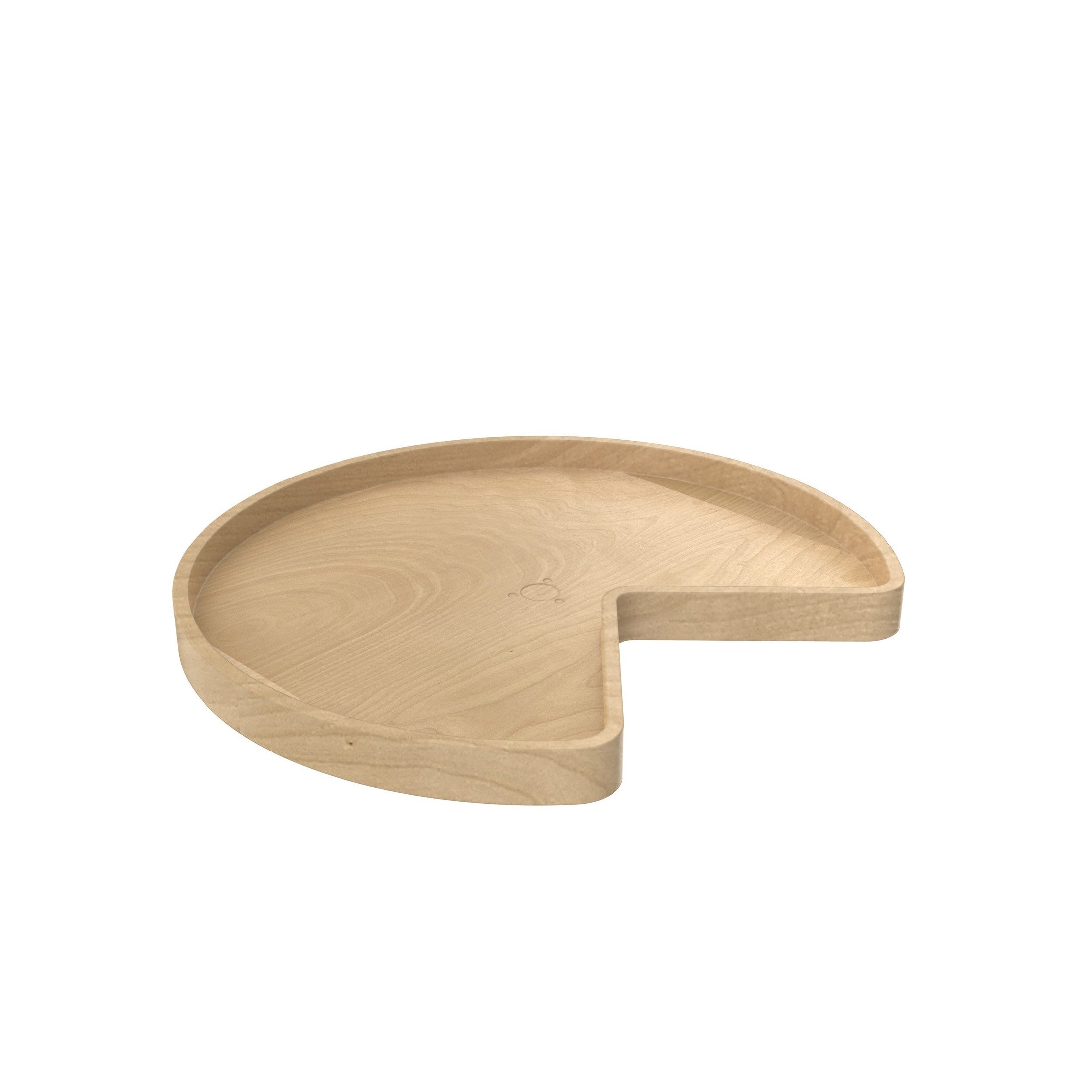 Wood Kidney-Shaped Lazy Susans for Corner Base Cabinets w/Swivel bearing
