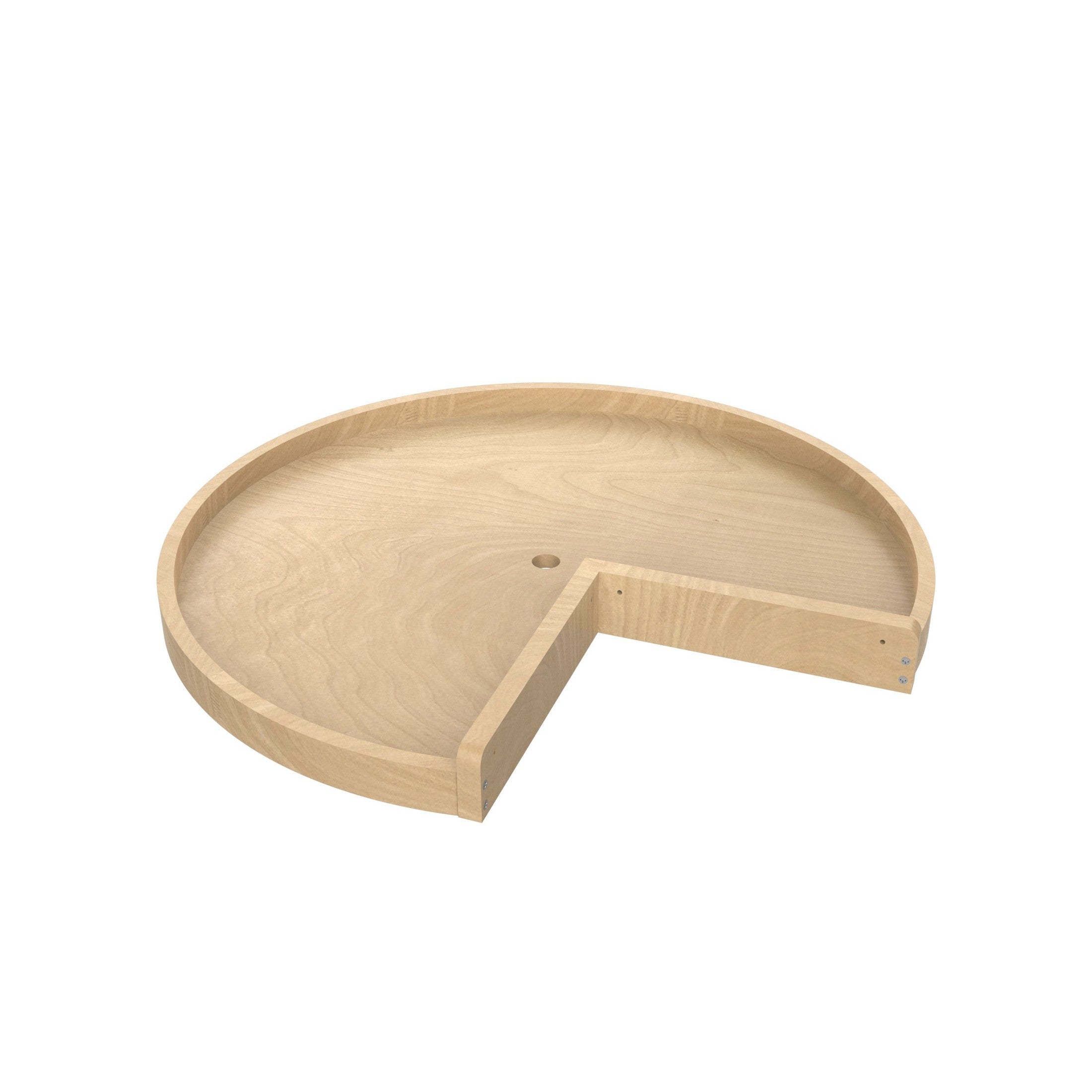 Wood Pie-Cut Lazy Susan Shelf for Corner Base Cabinets