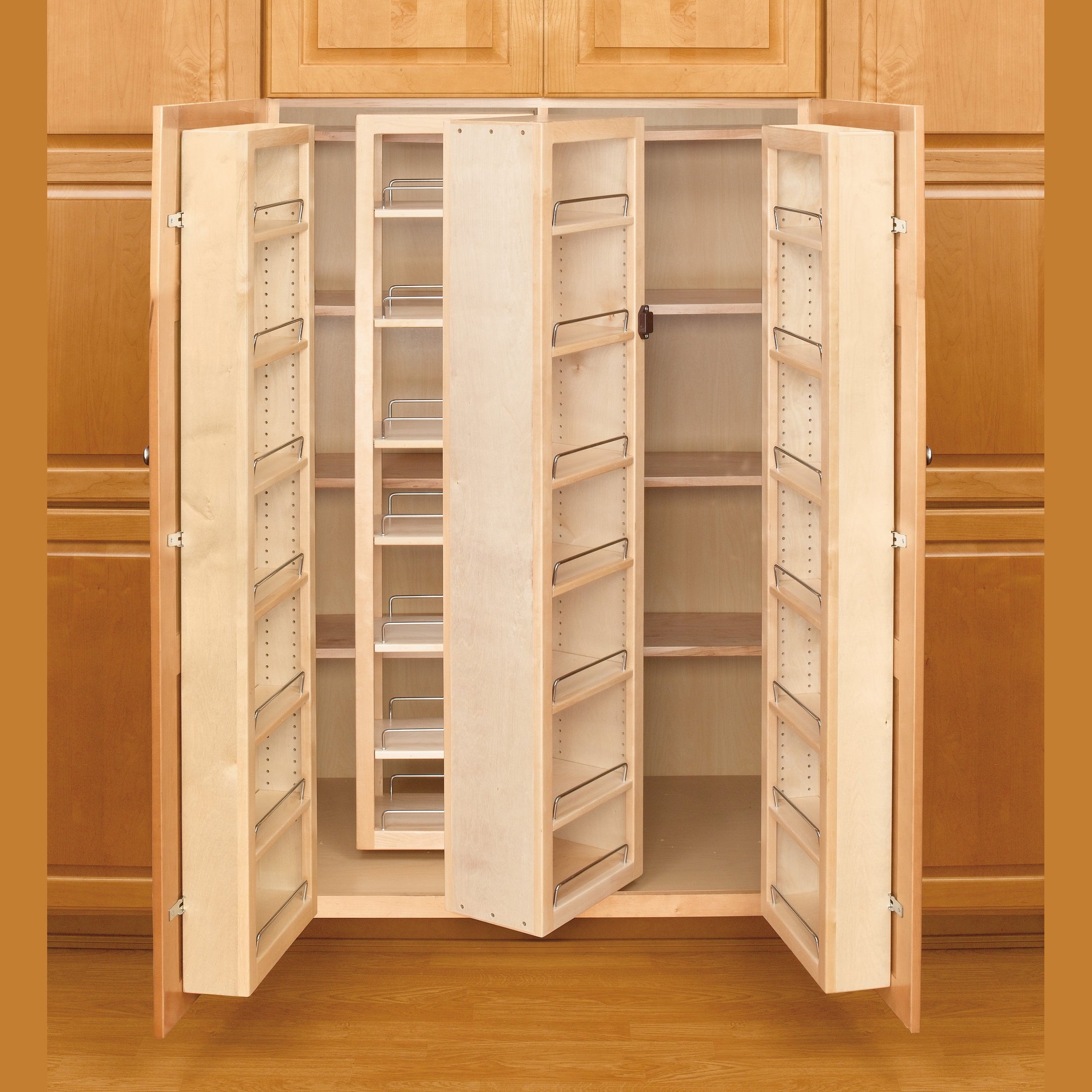 Natural Maple (24) Shelf Swing-Out Pantry for 36" Base Cabinets w/ Height Opening 45+