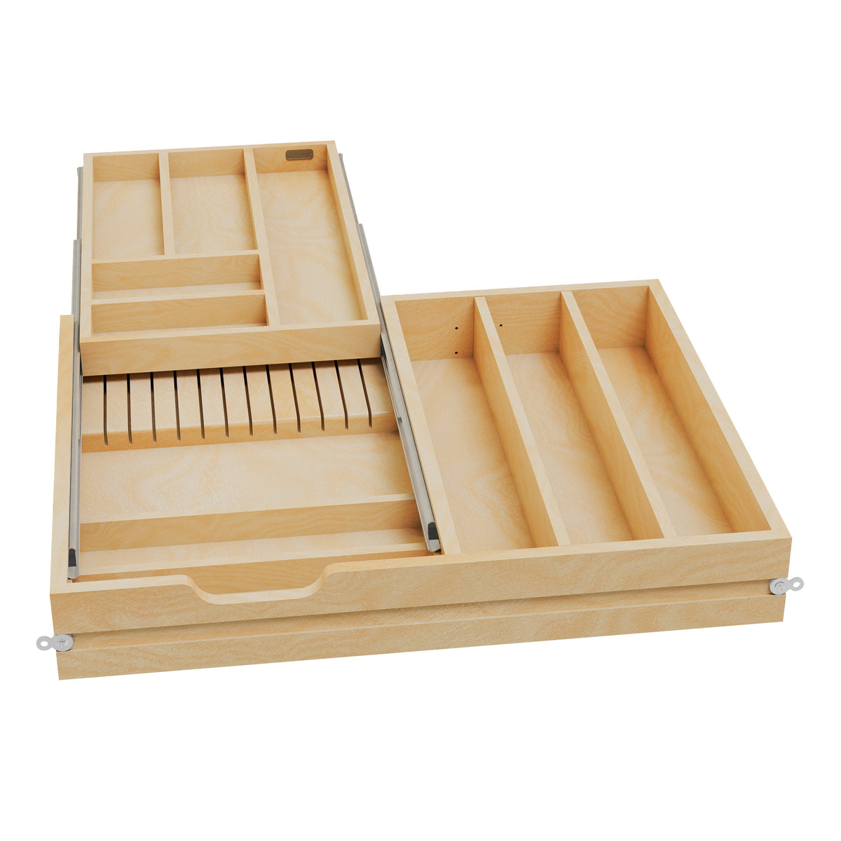 REV-A-SHELF 4WTCD-30H-1 Maple Two-Tier Combination Replacement Drawer System for 30" Base Cabinets (No Slides)
