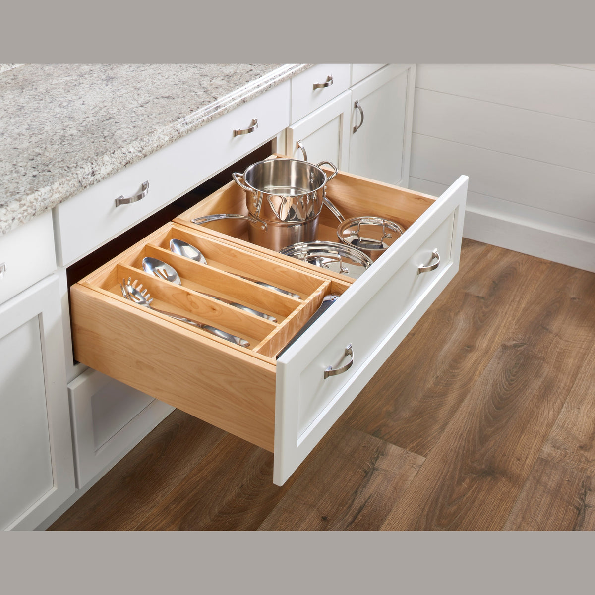 REV-A-SHELF 4WTCDD-36HSC-1 Maple Two-Tier Replacement Deep Drawer System w/ BLUM Soft-Close for 36" Base Cabinets