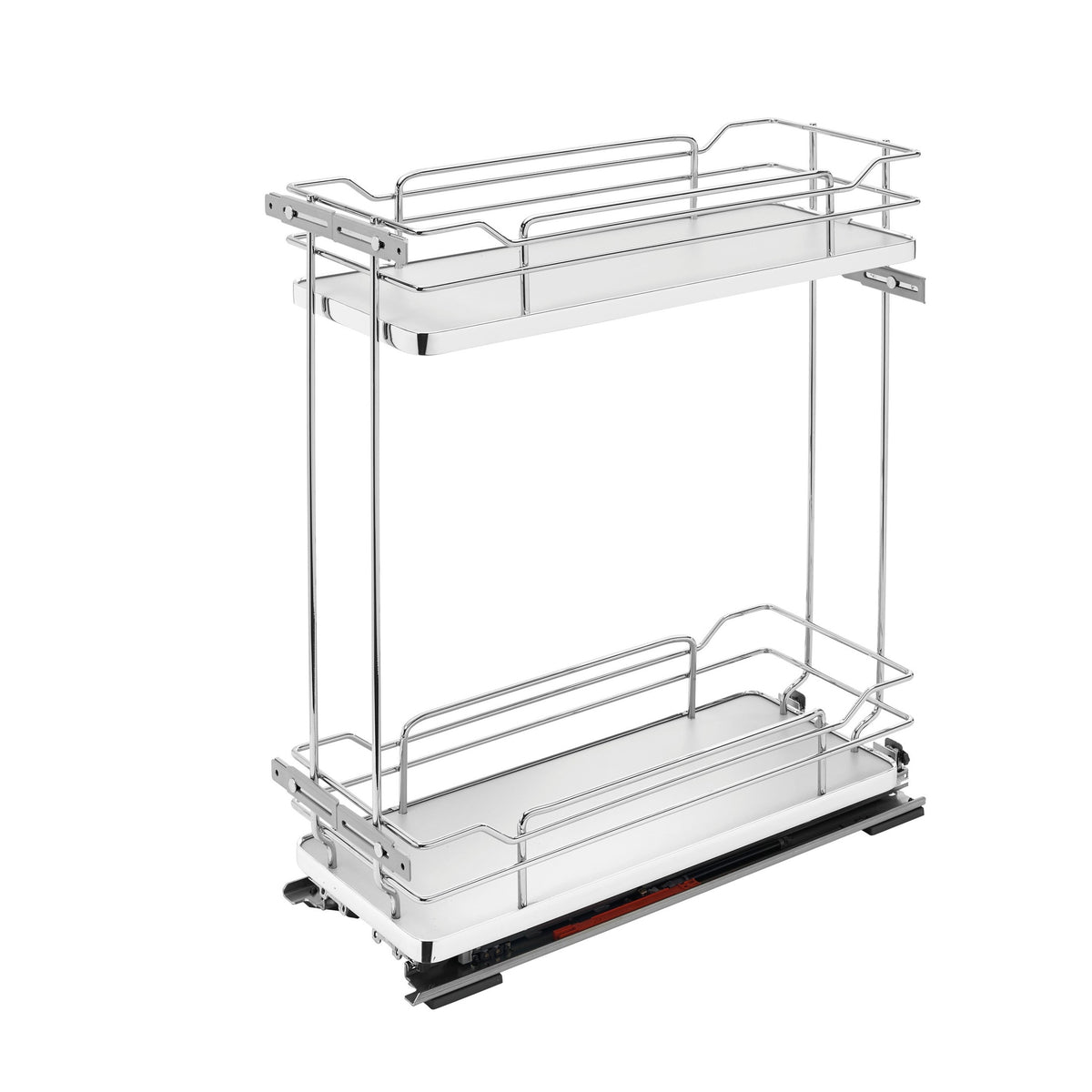 8" Two-Tier Pullout Gray Wire Organizer