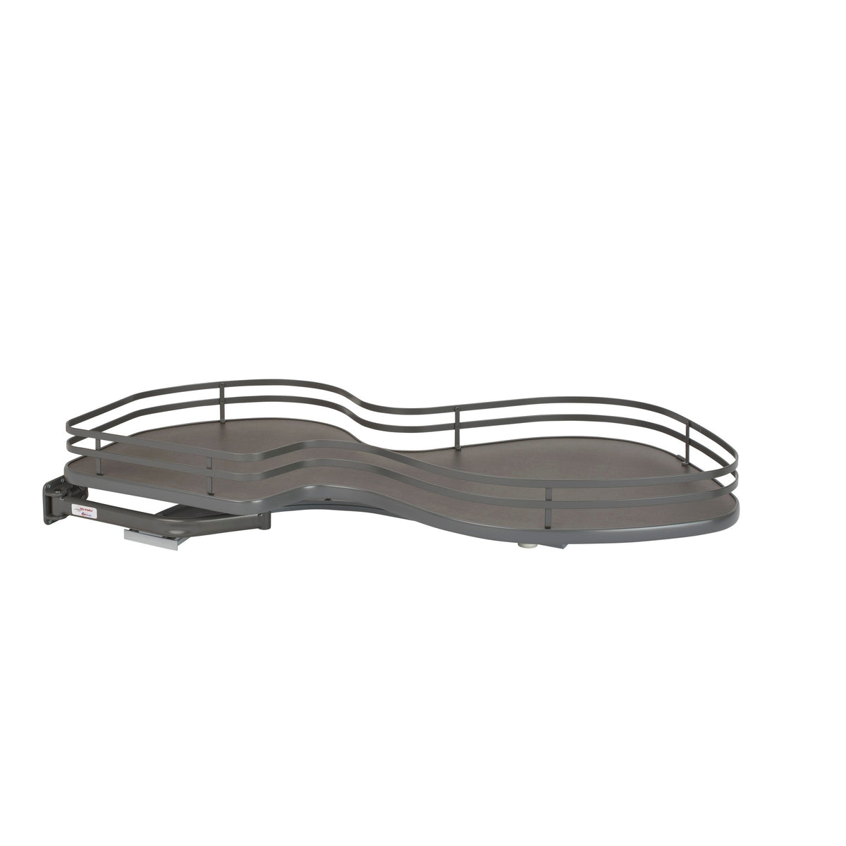 Orion Gray Solid Bottom Flat Wire Single-Tier "Cloud" Optimizer for 18" Left Opening/Blind Right Corner Cabinets
