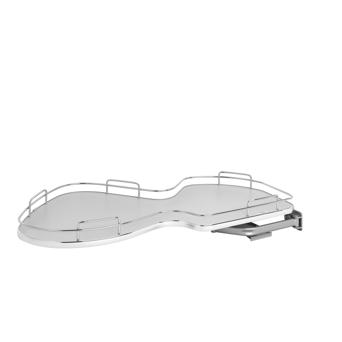 Gray Solid Bottom Chrome Wire Single-Tier "Cloud" Optimizer for 21" Right Opening/Blind Left Corner Cabinets