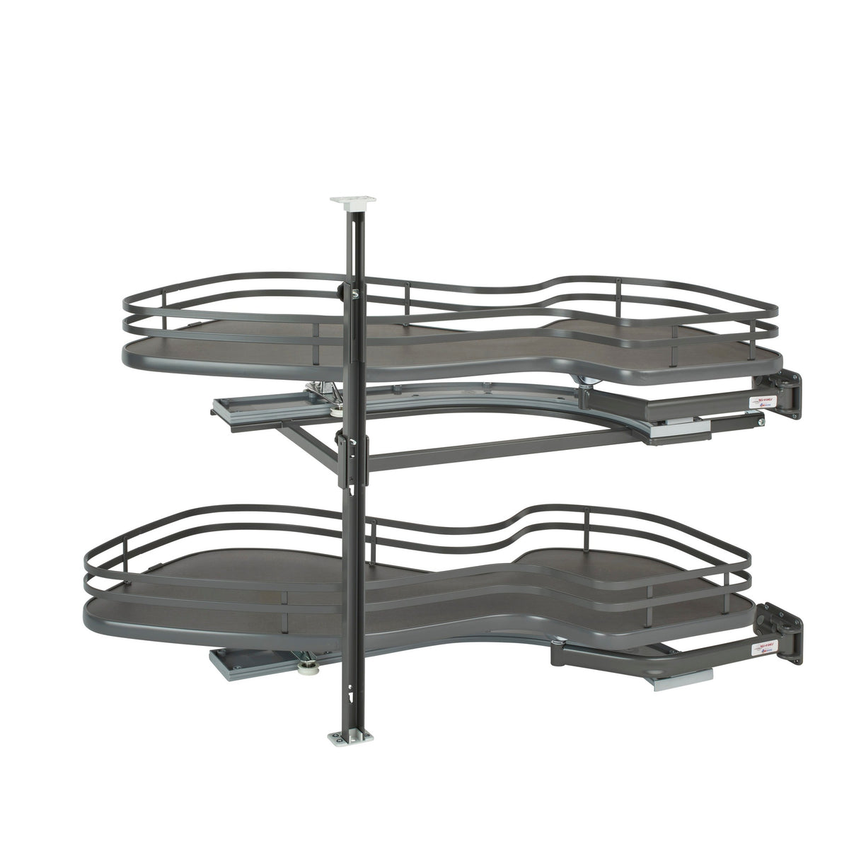Orion Gray Solid Bottom Flat Wire Two-Tier "Cloud" Optimizer for 15" Right Opening/Blind Left Corner Cabinets