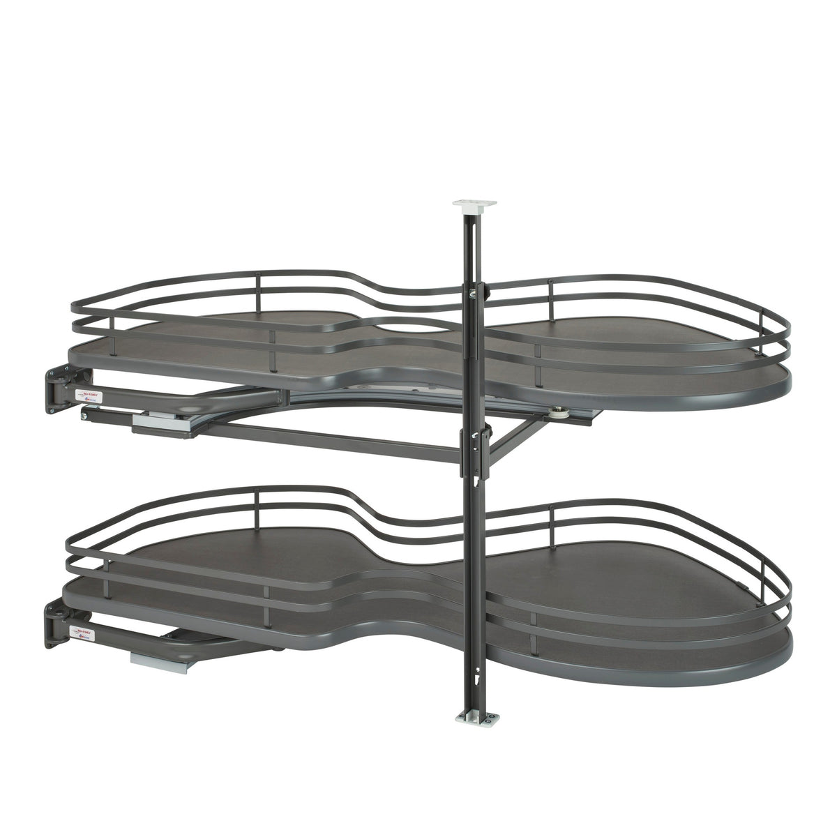 Orion Gray Solid Bottom Flat Wire Two-Tier "Cloud" Optimizer for 21" Left Opening/Blind Right Corner Cabinets
