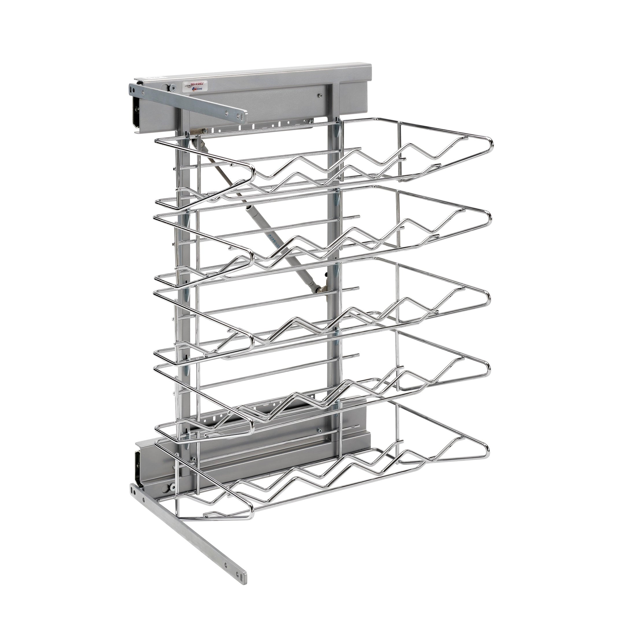 Chrome Wine Rack Pullout Organizer for 18" Base Cabinets