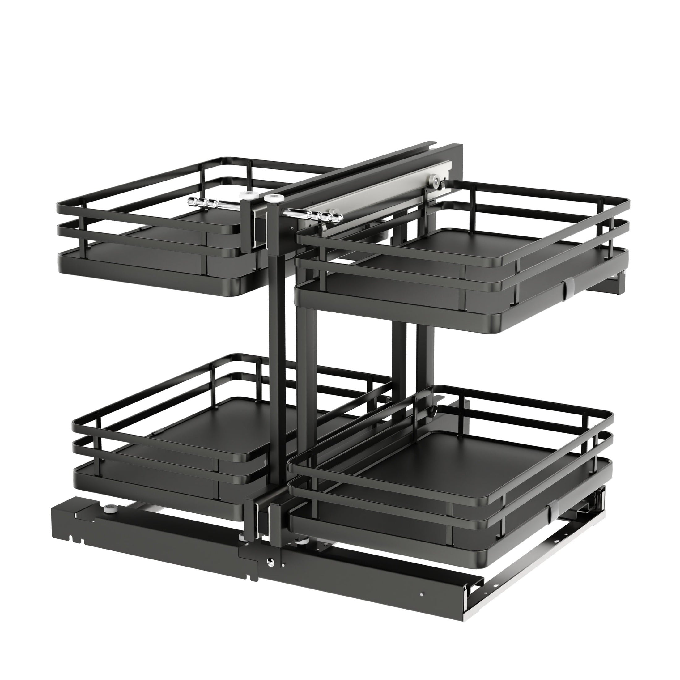Orion Gray Two-Tier Elite Optimizer w/ Soft-Close for 15" Blind Corner Cabinet Openings