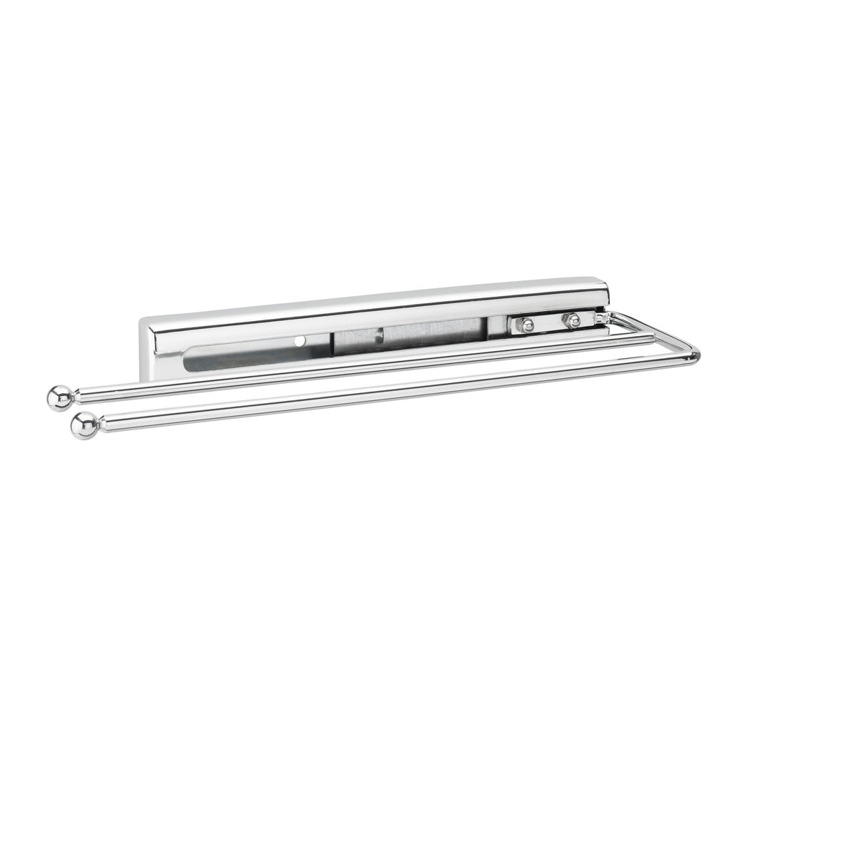 Chrome Undersink 2-Prong Pullout Dish Towel Bar