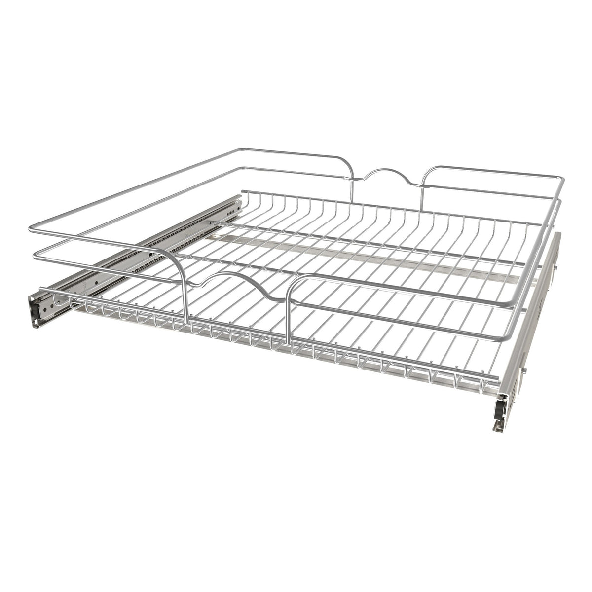 24" W x 22" D Base Cabinet Pullout Chrome Wire Basket