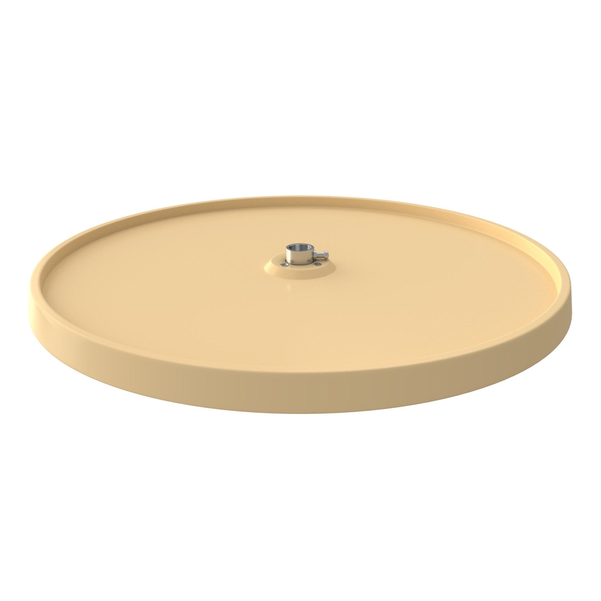 20" Almond Polymer Full-Circle 1-Shelf Lazy Susan for Corner Wall Cabinets (No Hardware)
