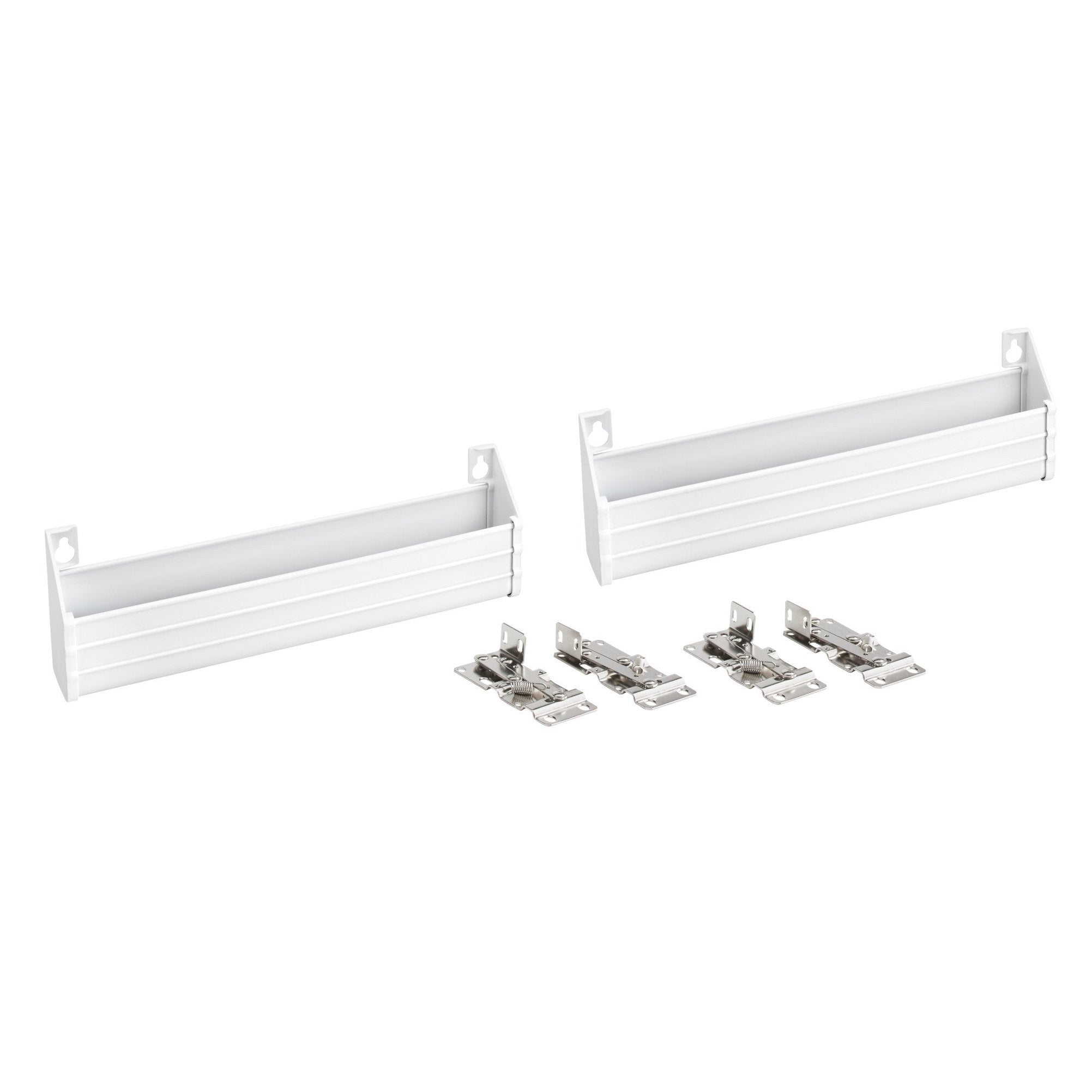 11 in. White Polymer Slim Series Tip-Out Sink Front Trays w/ Hinges
