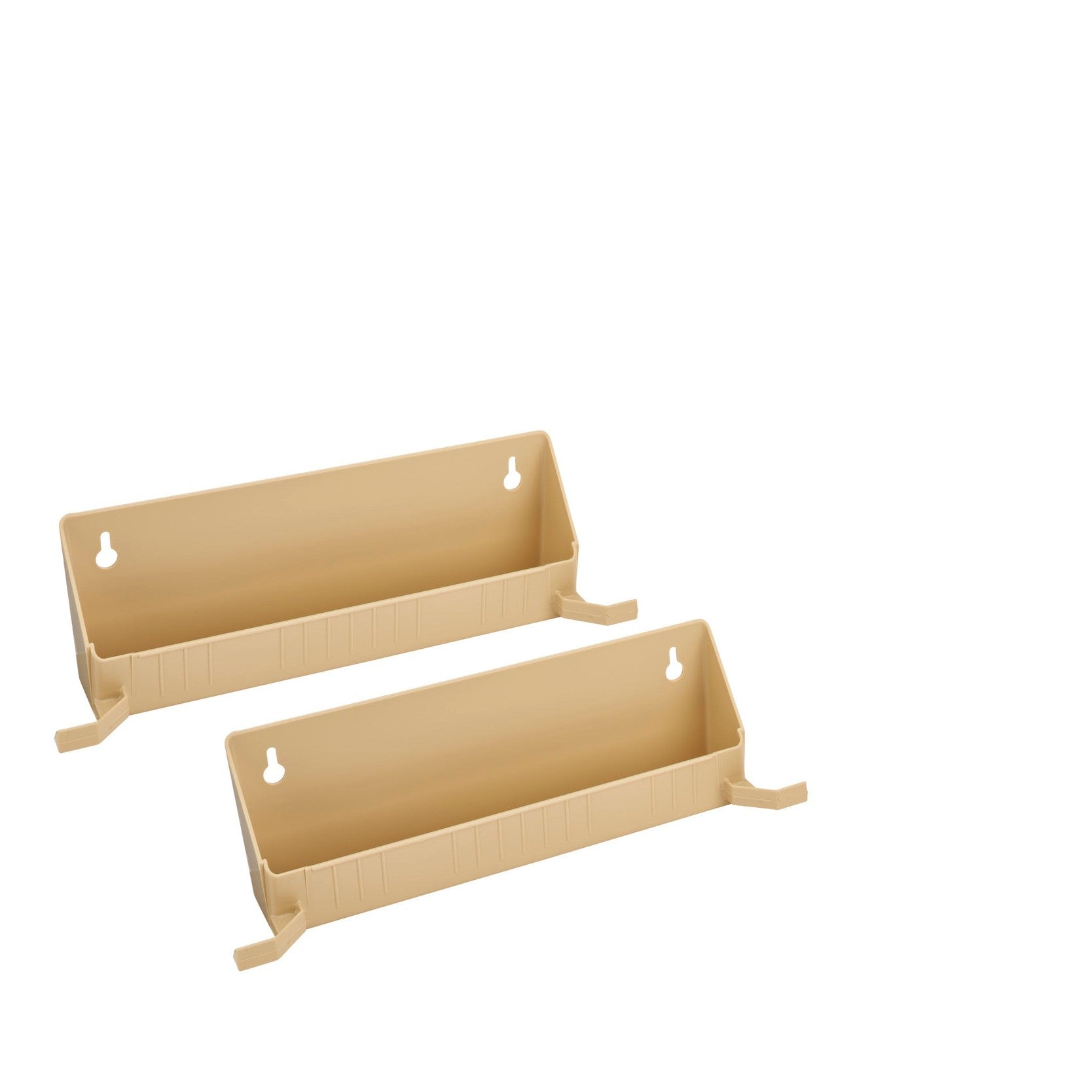 11 in. Polymer Almond Tab Stop Tip Out Sink Front Tray