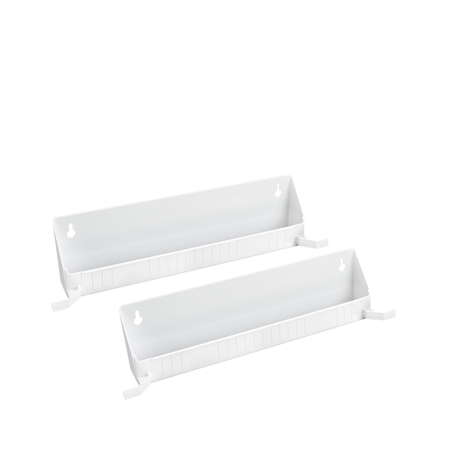 14 in. Polymer White Tab Stop Tip-Out Sink Front Tray