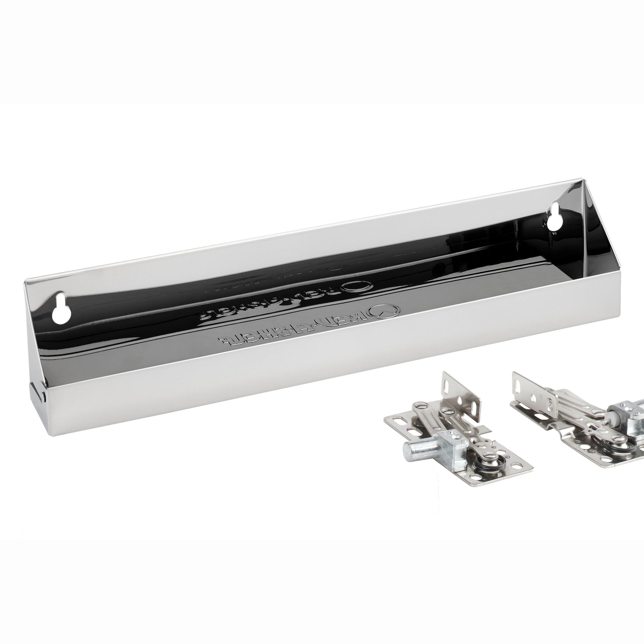 14.25" Stainless-Steel Tip-Out Tray w/ Soft-Close Hinges for Sink Base Cabinets