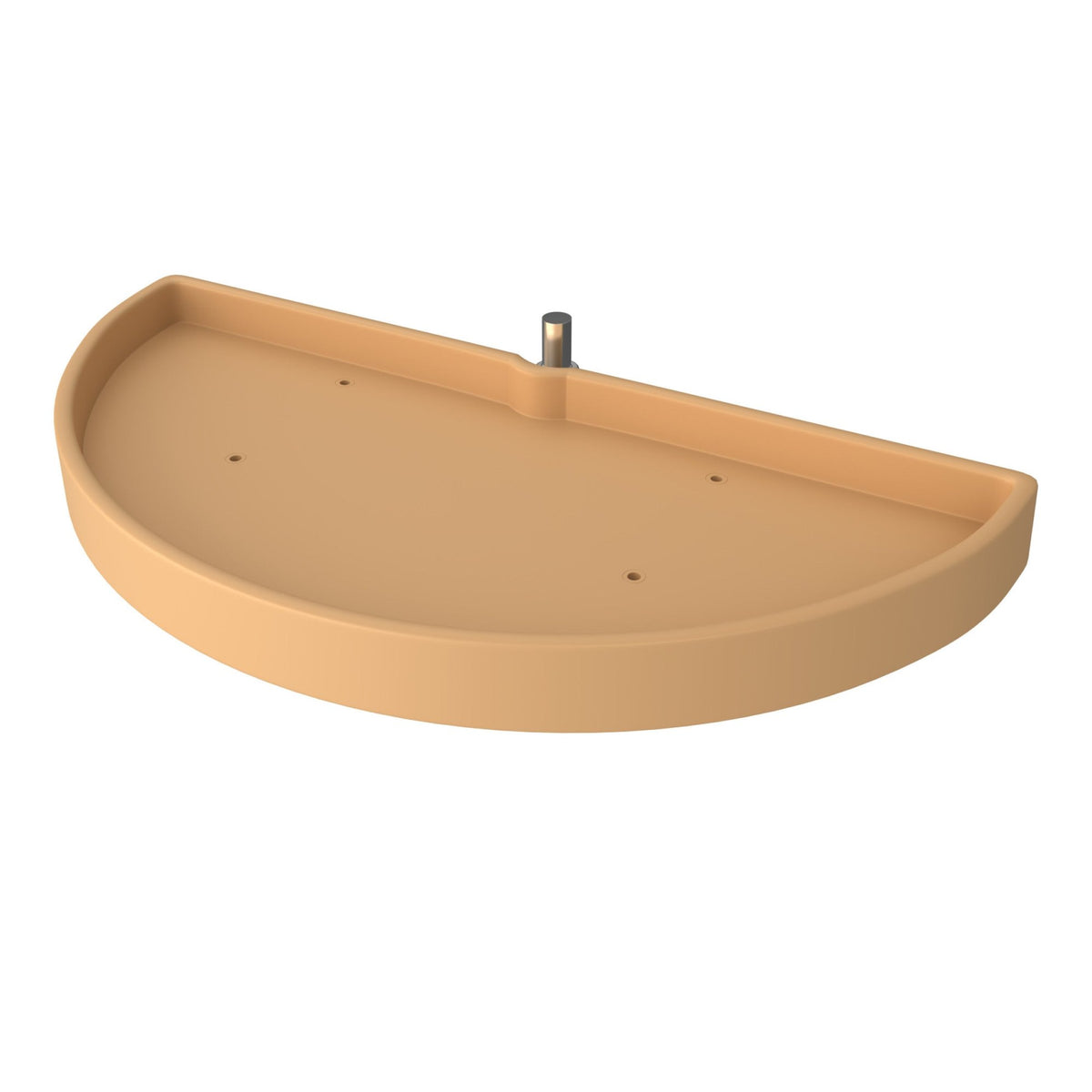 33" Almond Polymer Single-Tier Half-Moon Optimizer w/ Pivot and Slide Hardware for 16-1/8" Blind Corner Cabinet Openings