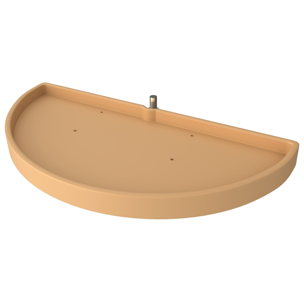 39" Almond Polymer Single-Tier Half-Moon Optimizer w/ Pivot and Slide Hardware for 19-1/4" Blind Corner Cabinet Openings