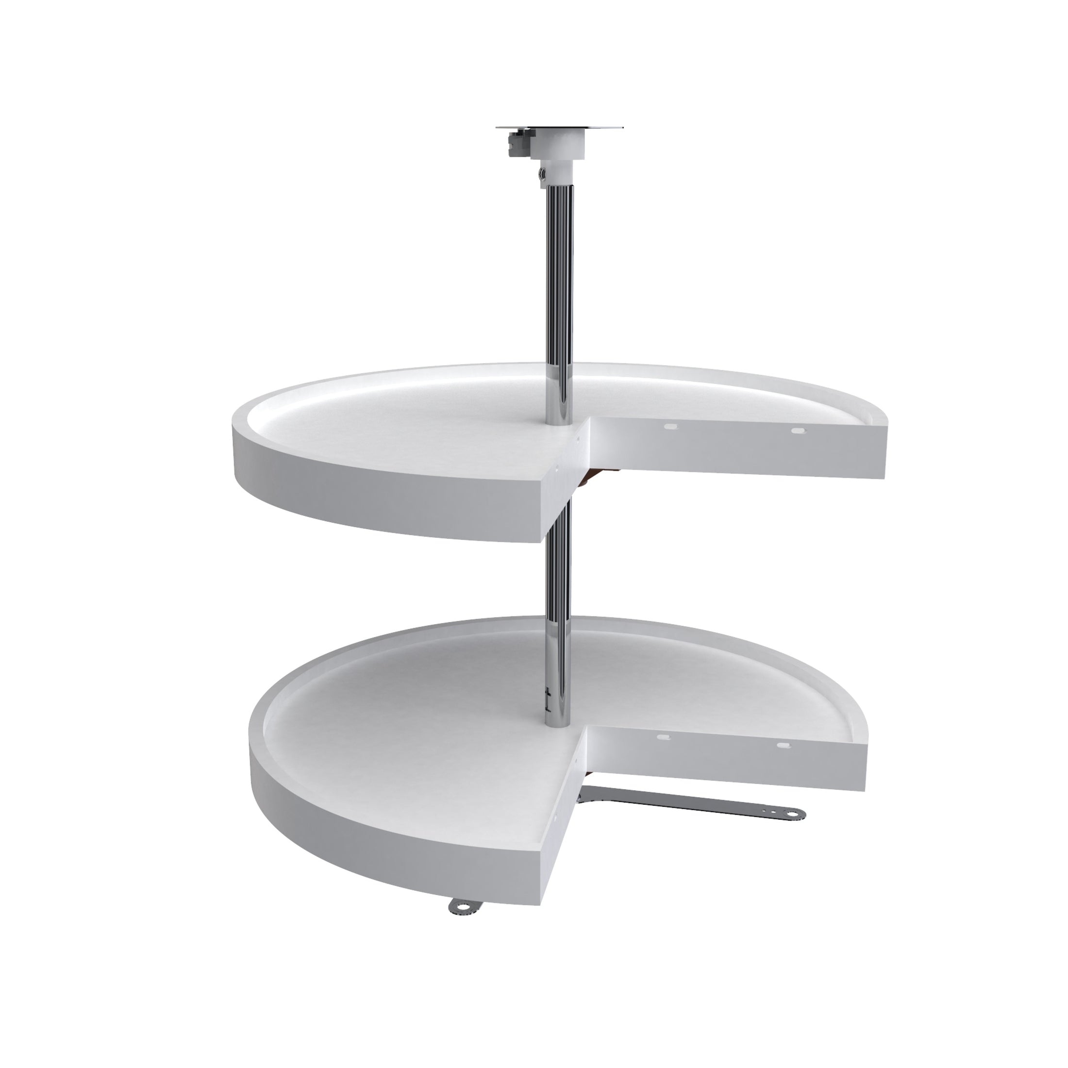 Polymer Pie-Cut 2-Shelf Lazy Susan for Corner Base Cabinets