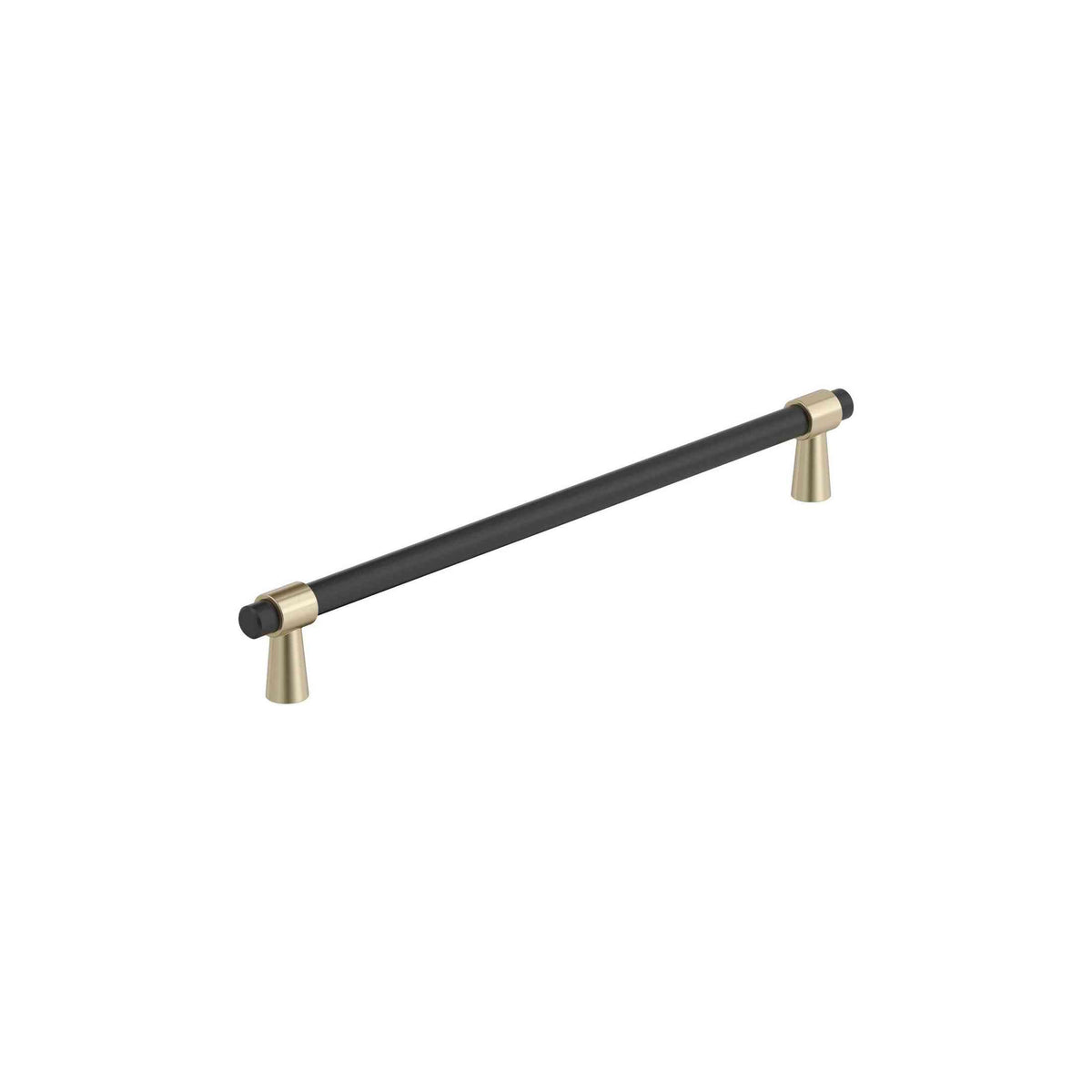 Mergence 813/16 inch (224mm) CentertoCenter Matte Black/Golden Champagne Cabinet Pull