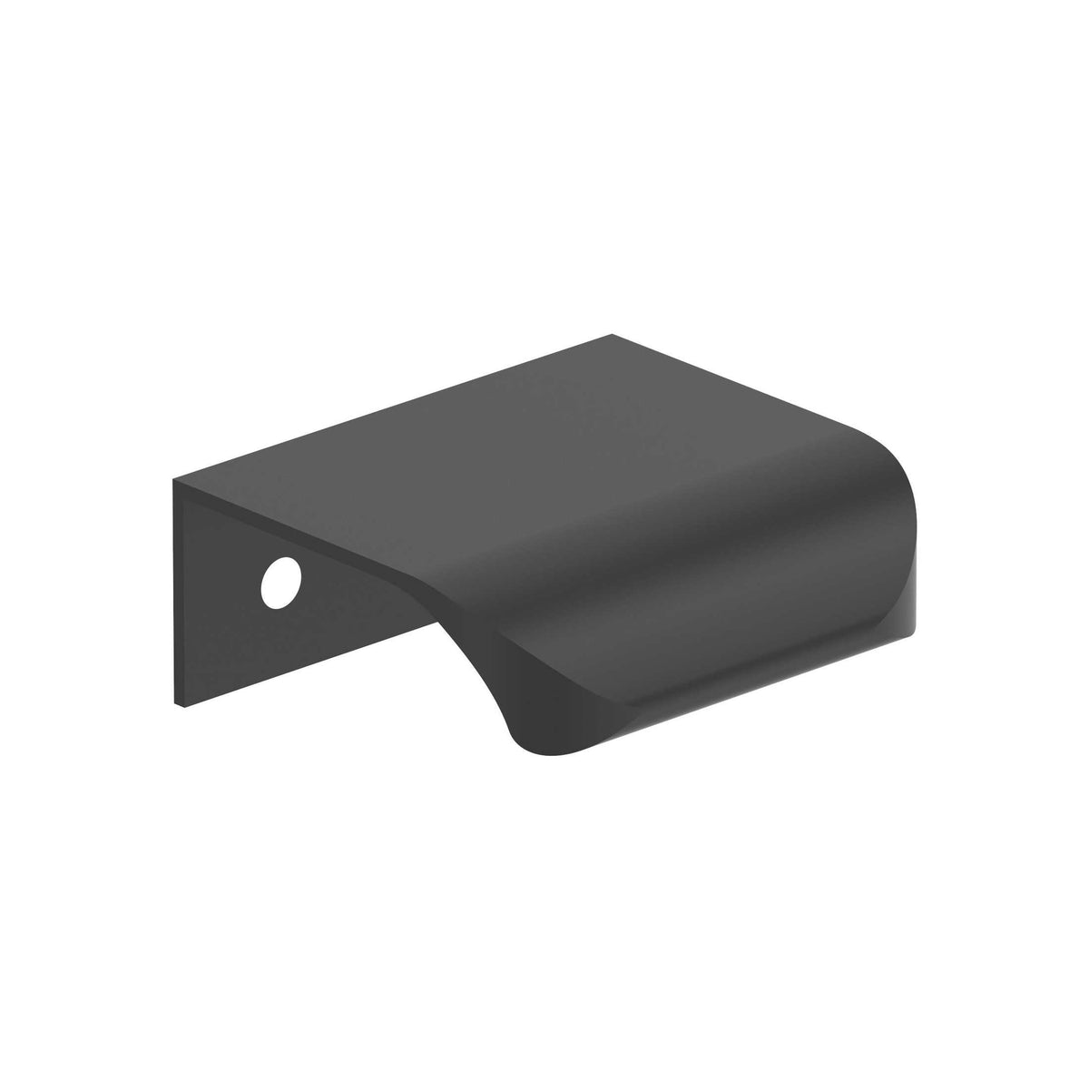 Streamline Tab 13/4 inch (44mm) Length Matte Black Cabinet Edge Pull