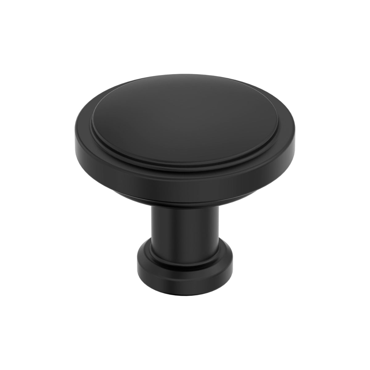 Faircrest 11/4 inch (32mm) Diameter Matte Black Cabinet Knob