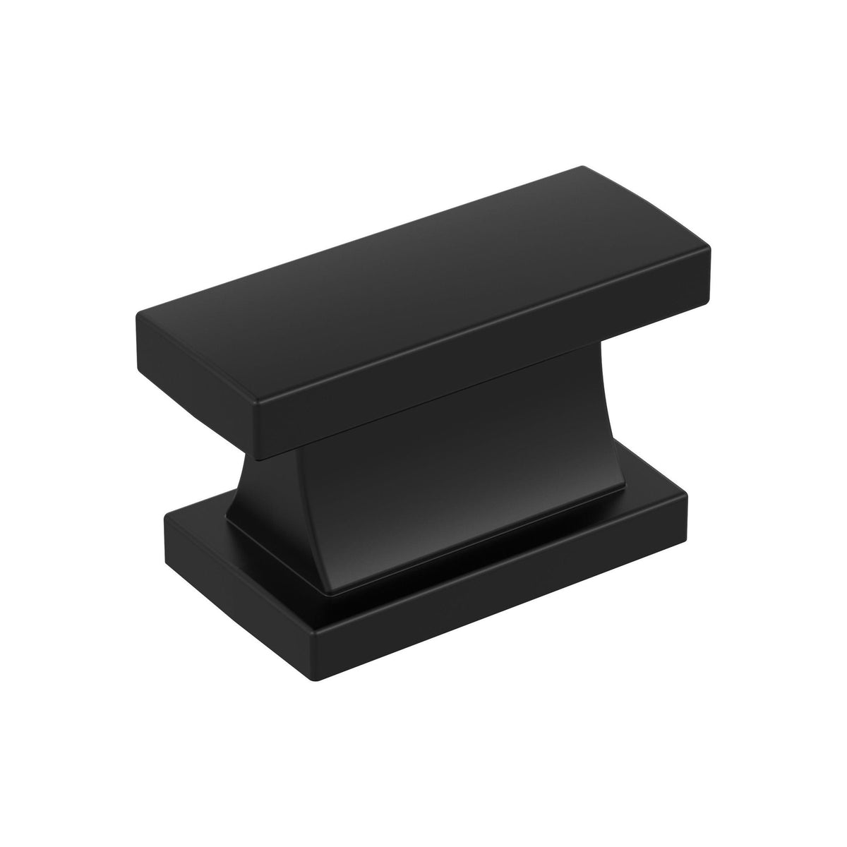 Socle 17/16 inch (37mm) Length Matte Black Cabinet Knob