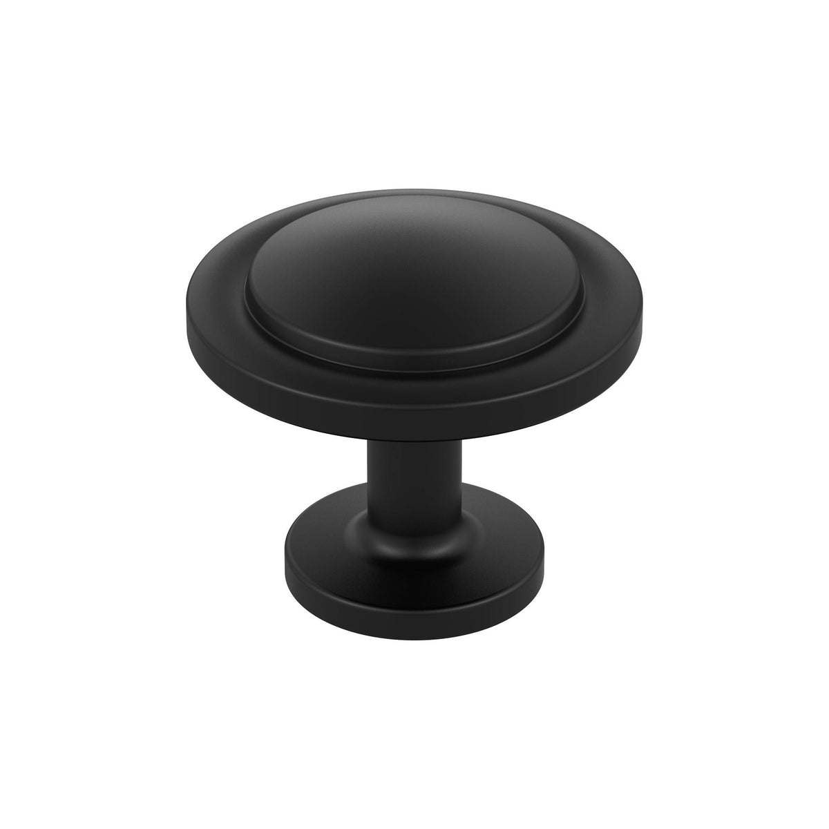 Loop 13/16 inch (30mm) Diameter Matte Black Cabinet Knob