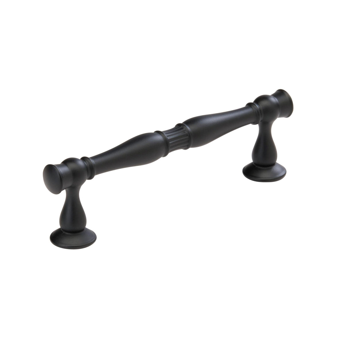Crawford 33/4 inch (96mm) CentertoCenter Matte Black Cabinet Pull