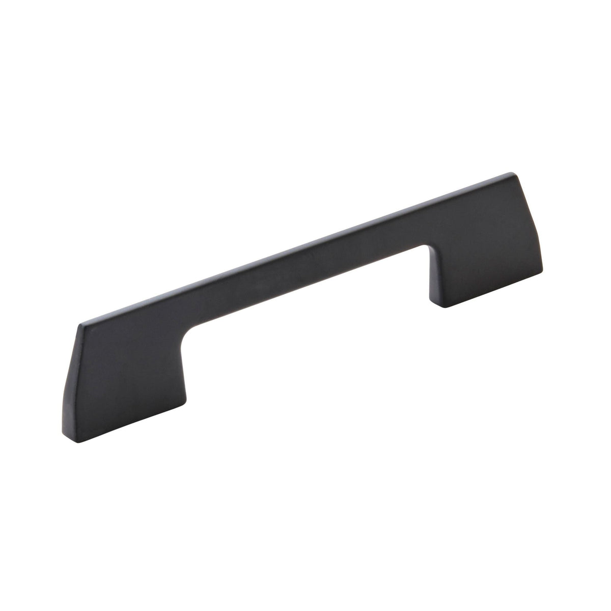 Angle 33/4 inch (96mm) CentertoCenter Matte Black Cabinet Pull