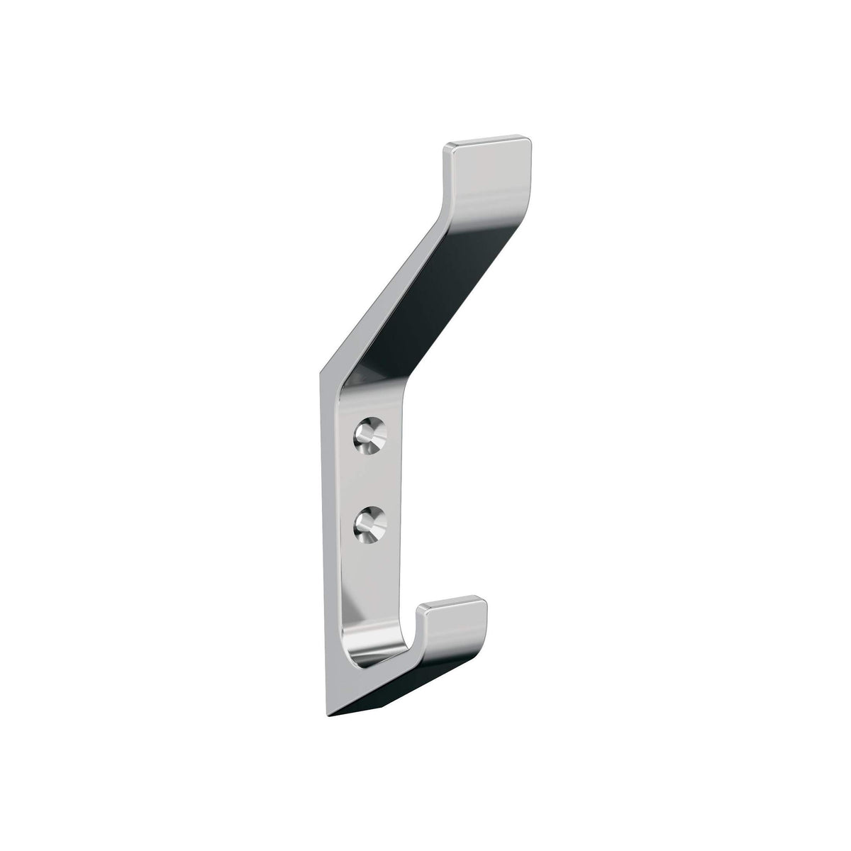 Emerge Double Prong Polished Chrome Decorative Wall Hook