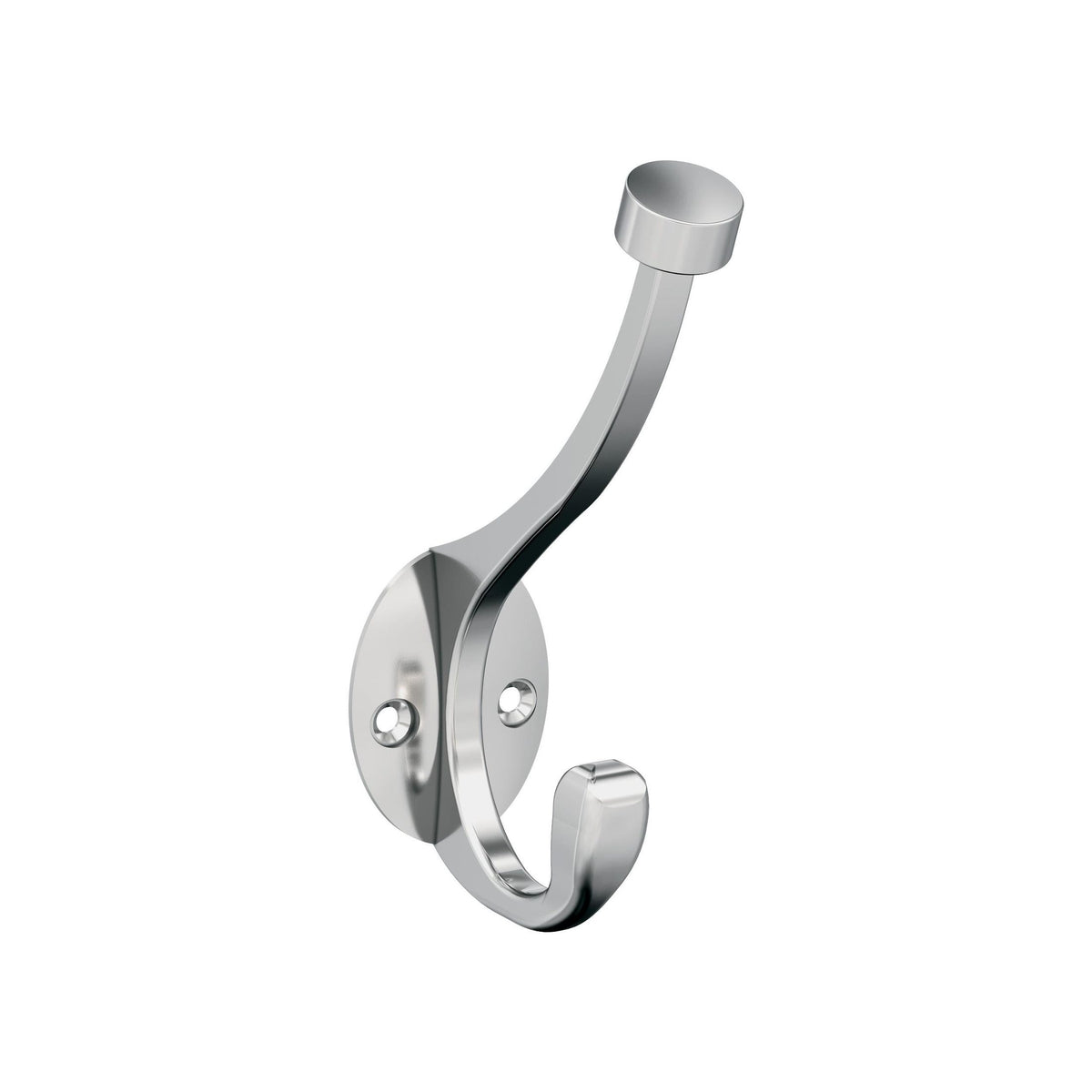 Adare Double Prong Polished Chrome Decorative Wall Hook