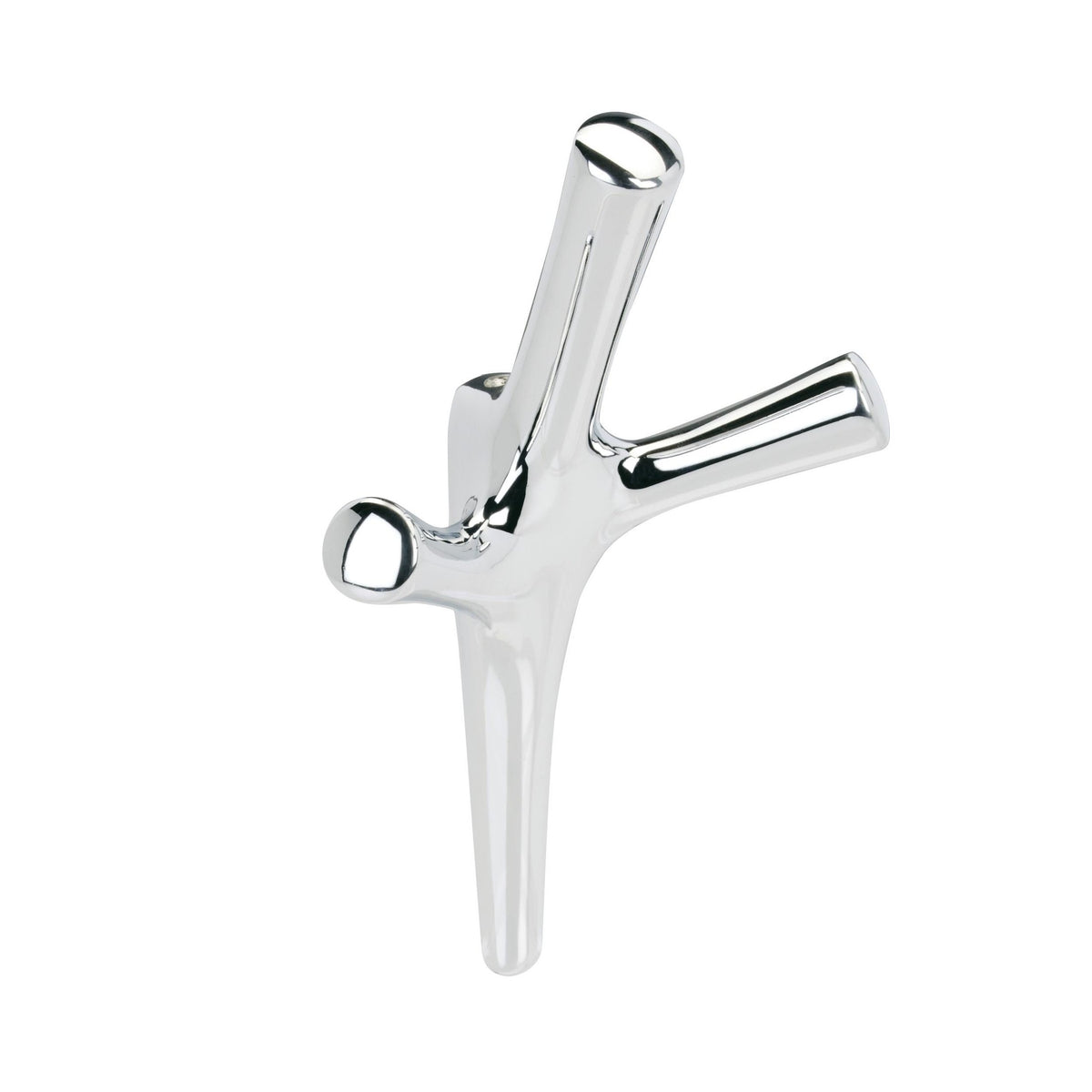 Kodiak Triple Prong Polished Chrome Decorative Wall Hook