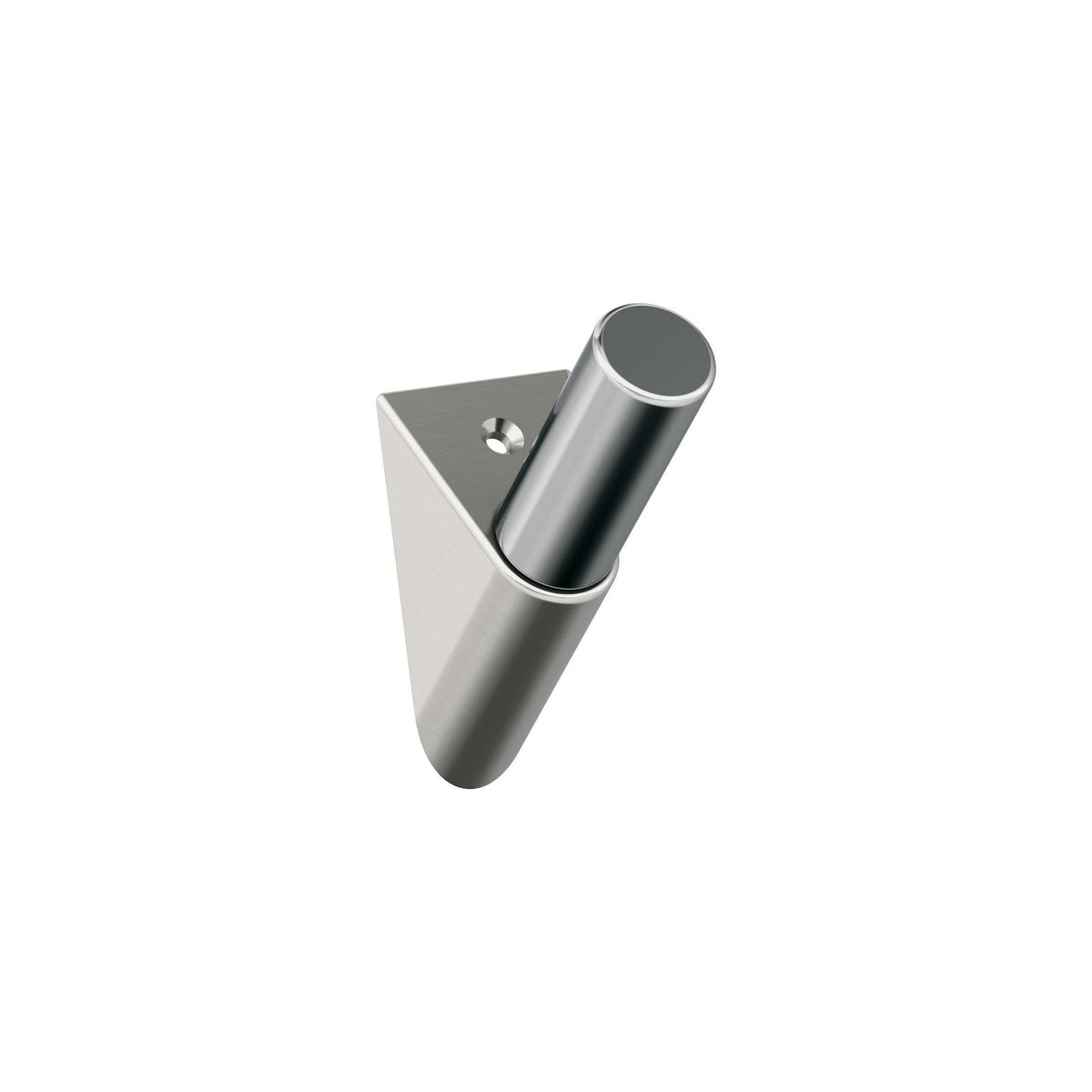 Acclivity Single Prong Satin Nickel/Polished Chrome Decorative Wall Hook