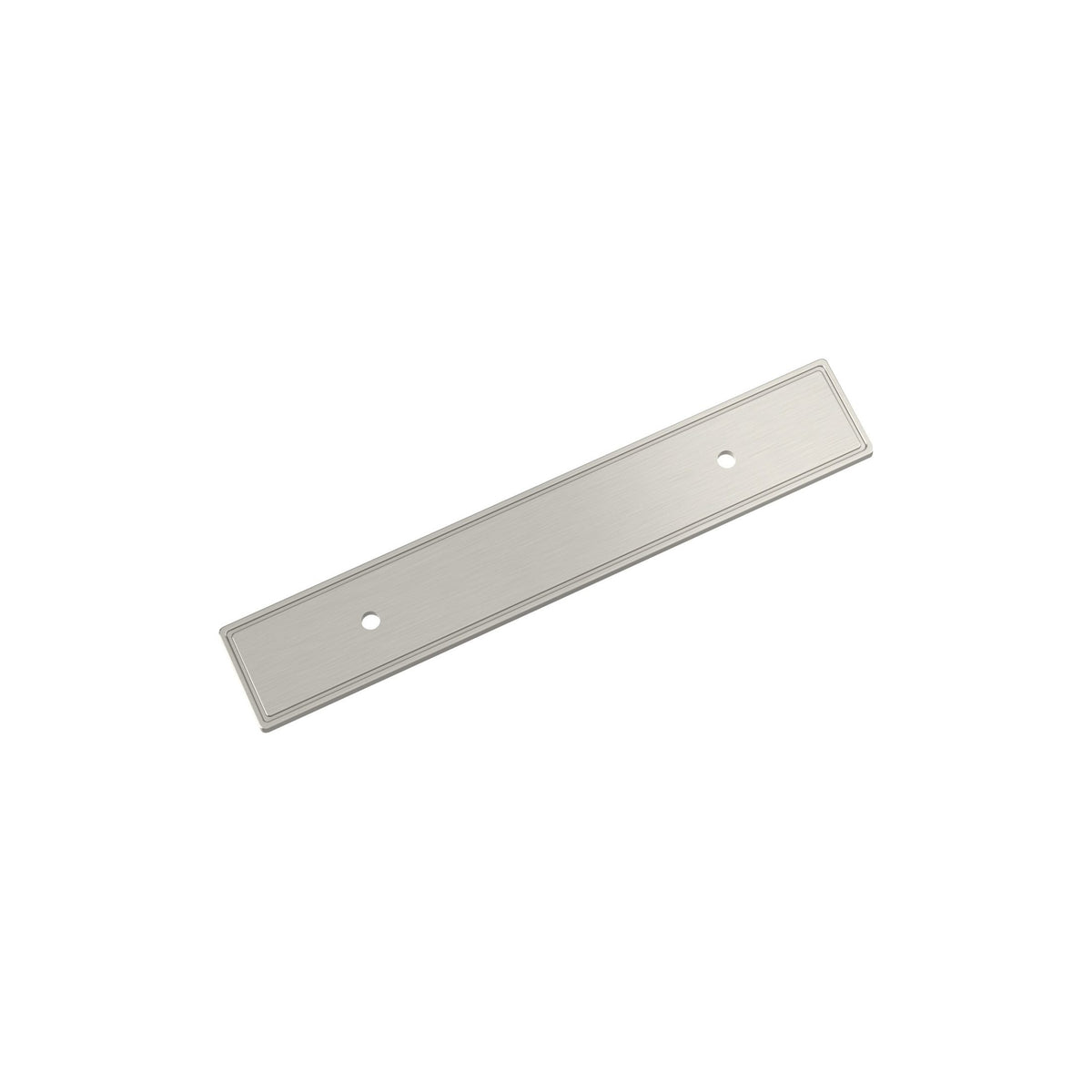 Thoreau 33/4 inch (96mm) CentertoCenter Rectangle Satin Nickel Cabinet Pull Backplate