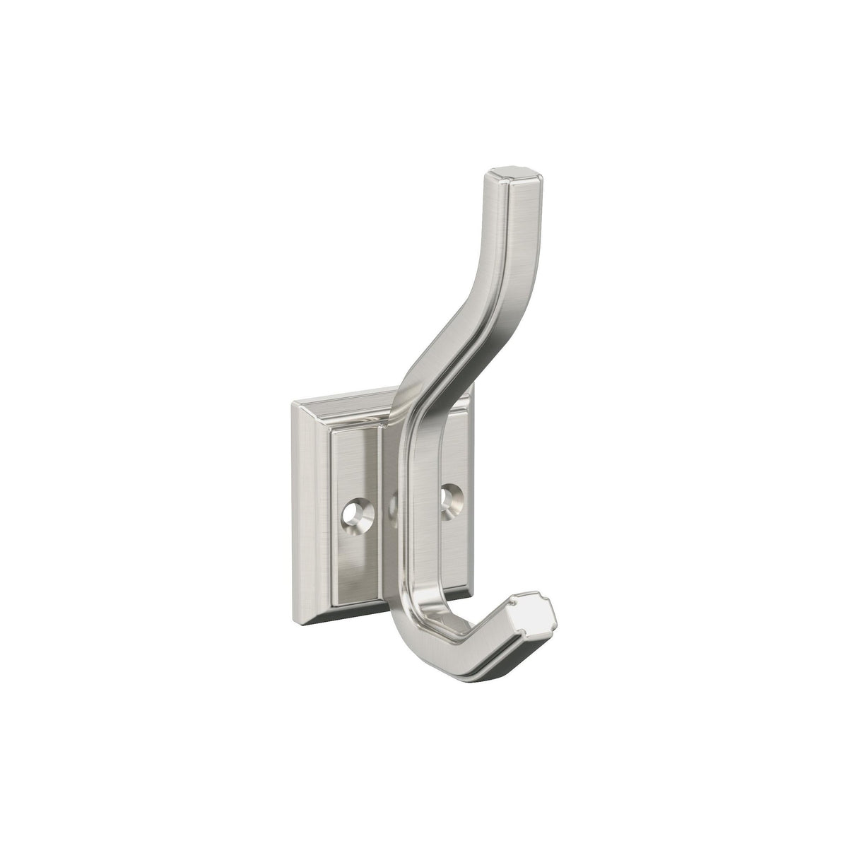 Aliso Double Prong Satin Nickel Decorative Wall Hook